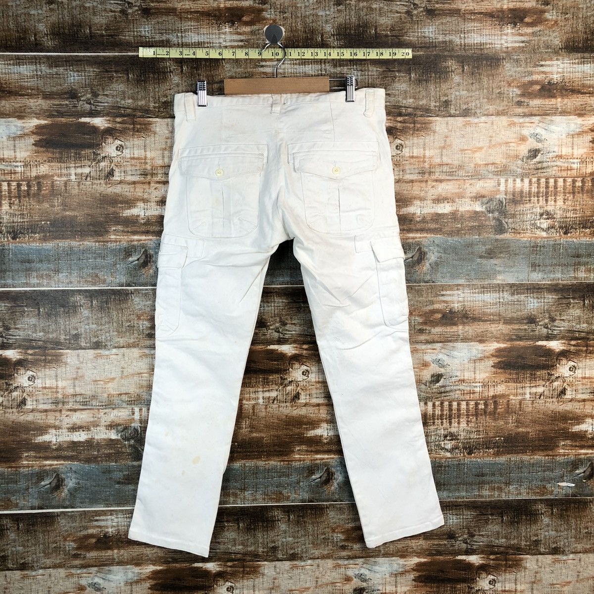 Vintage Authentic White utility tactical cargo vintage Pants #A2384 Size US 31 - 15 Thumbnail