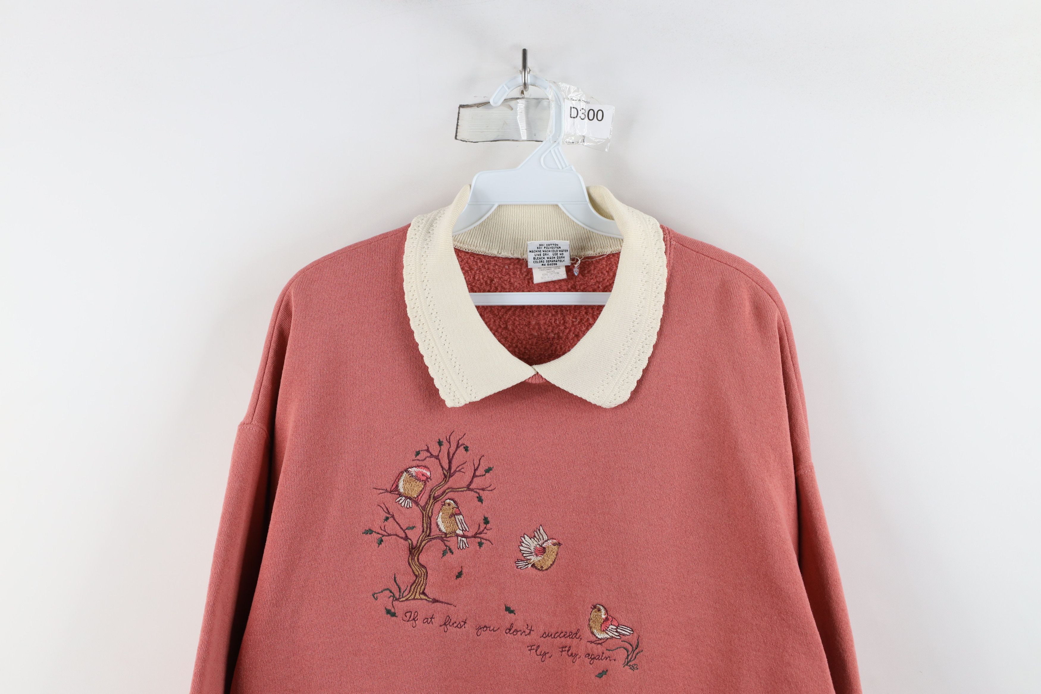 Vintage Vintage 90s Streetwear Nature Bird Collared Sweatshirt USA Size L / US 10 / IT 46 - 2 Thumbnail