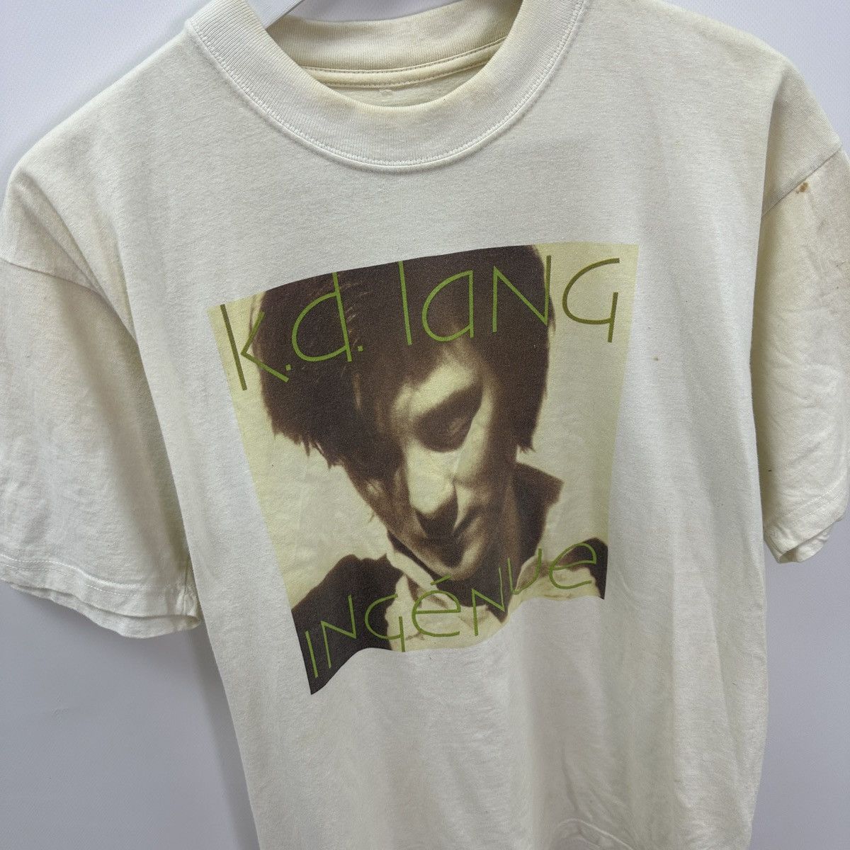 Band Tees Vintage 90s K D Lang Ingenue 1992 Promo tee very rare Pop CA Size US M / EU 48-50 / 2 - 4 Thumbnail