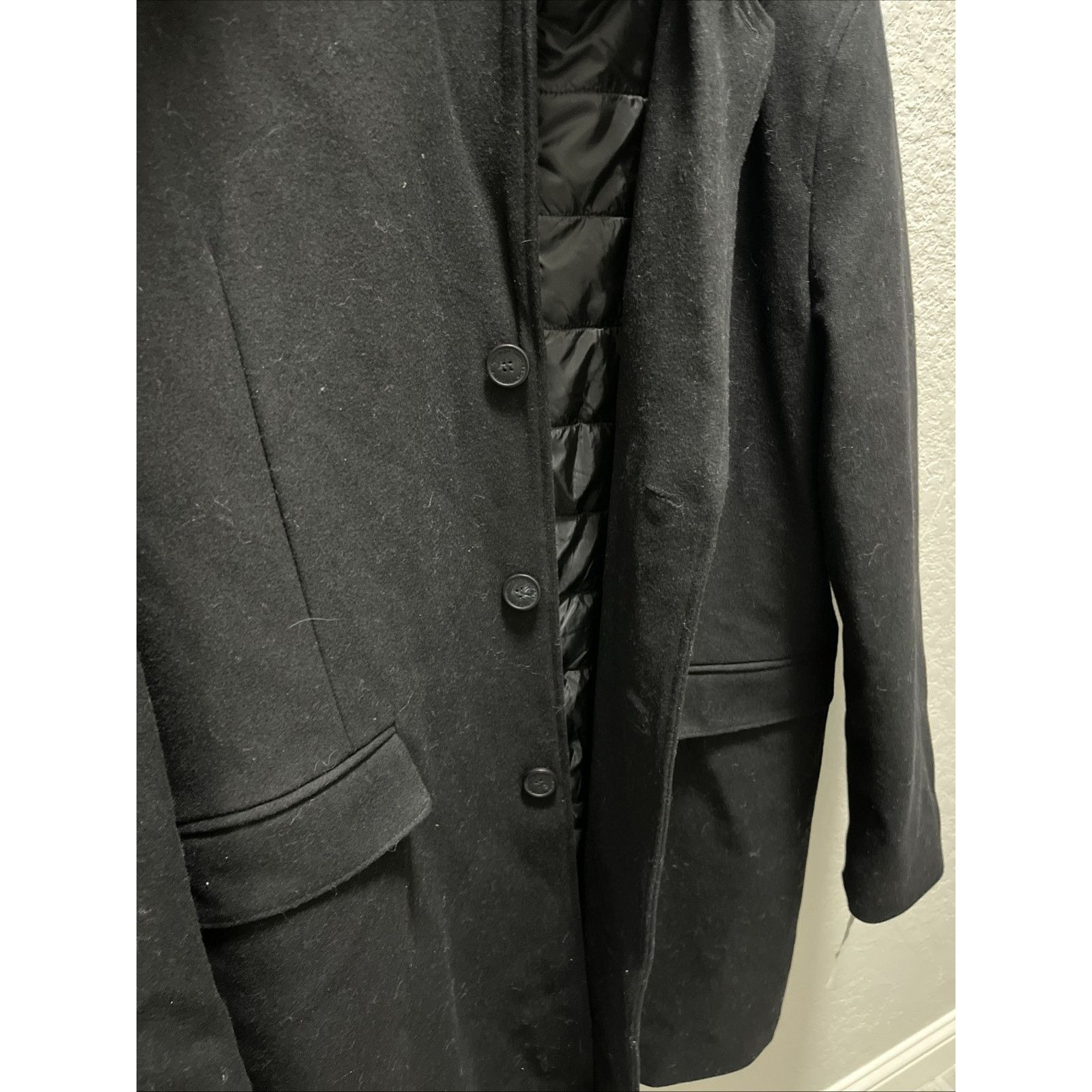 Andrew Marc Andrew Marc NY Men Large Sheffield Wool Coat-Mid Full Black Size US L / EU 52-54 / 3 - 6 Thumbnail