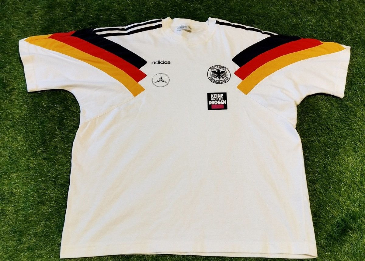 Adidas Germany 1992/1994 player issued Mercedes shirt Size US L / EU 52-54 / 3 - 1 Thumbnail