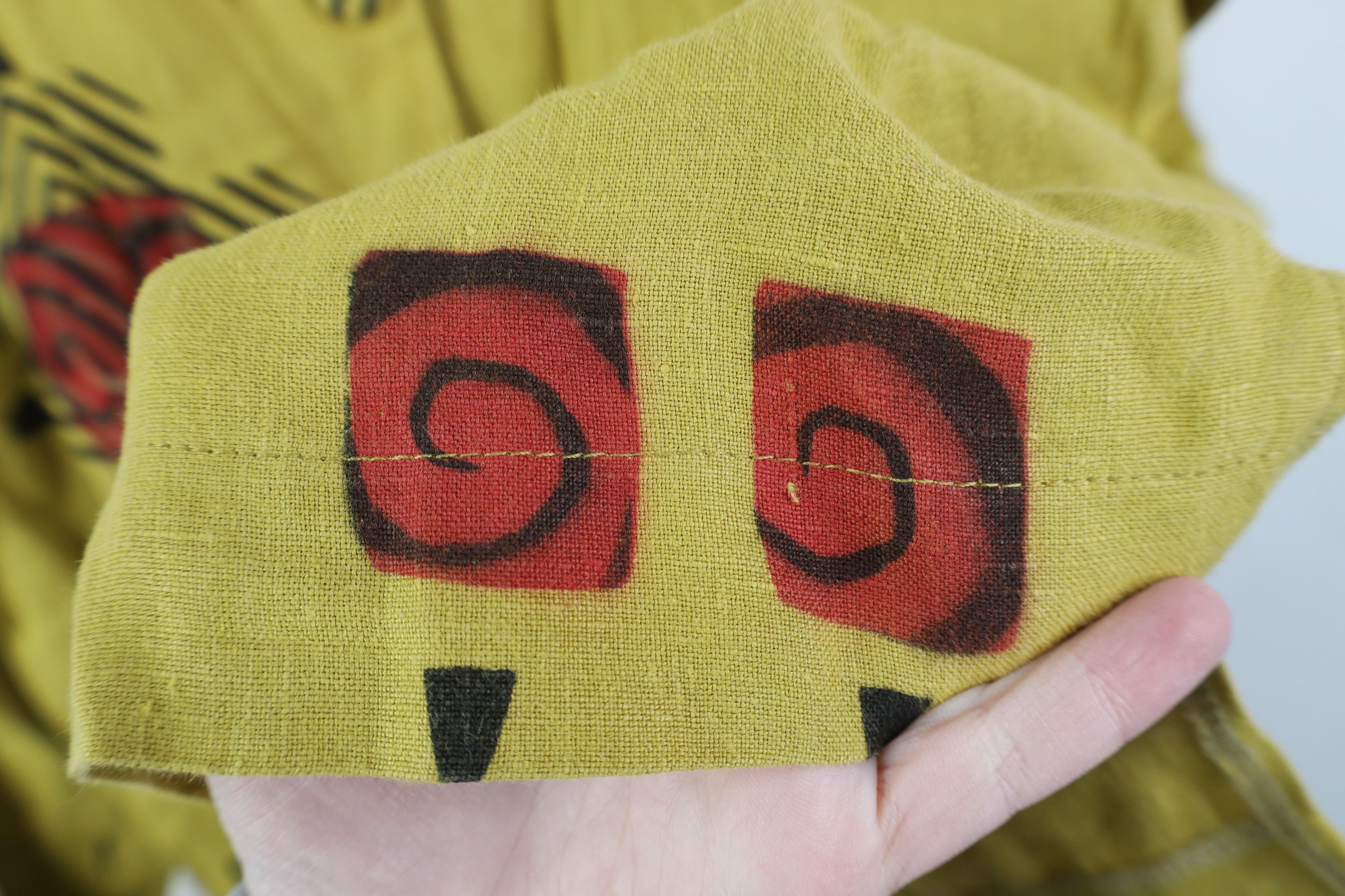 Vintage Vintage 90s Beth Nash Lagenlook Linen Abstract Art Jacket Size L / US 10 / IT 46 - 8 Thumbnail
