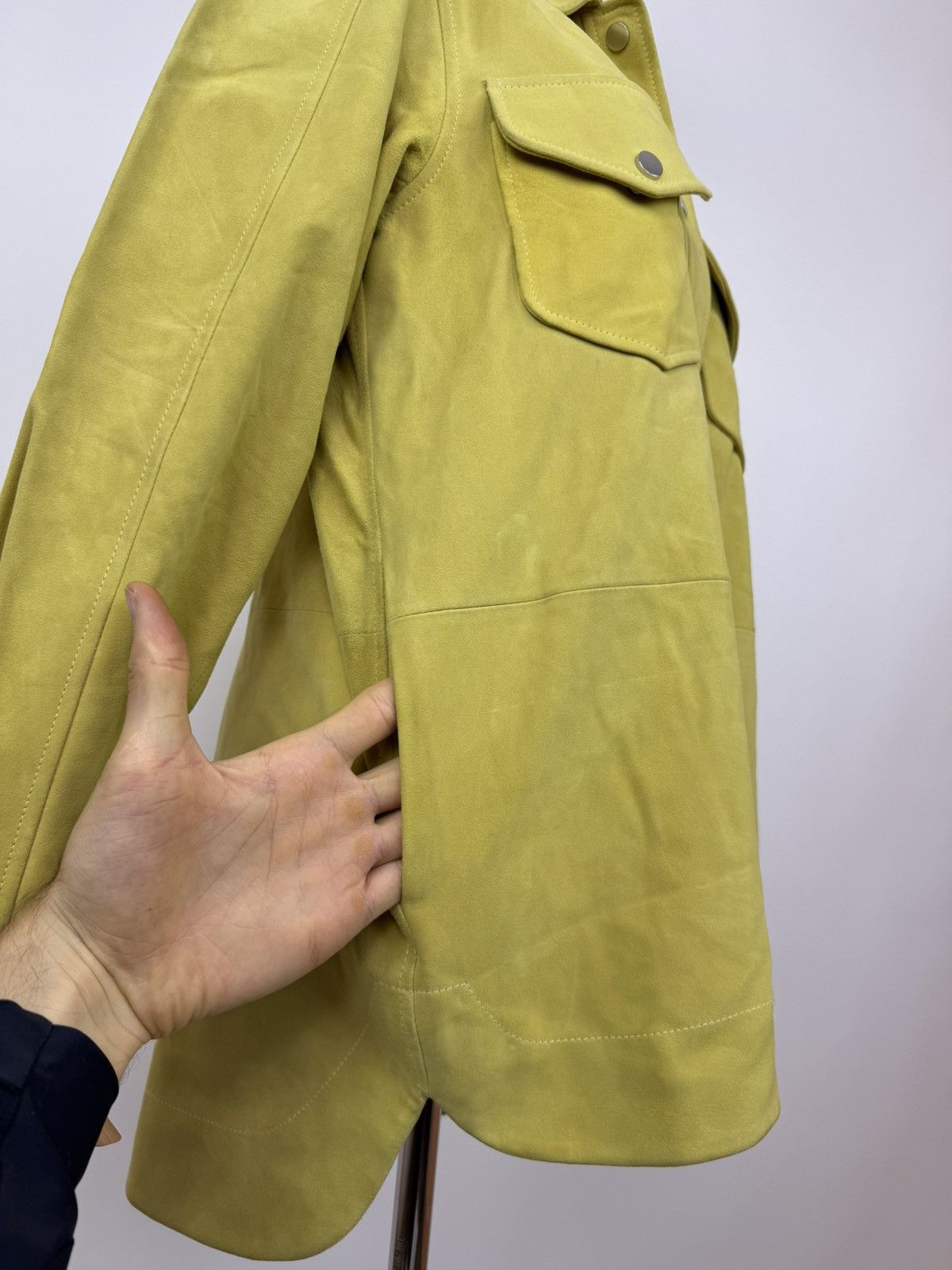 Scotch & Soda Scotch Soda Suede Overshirt Yellow Leather Jacket Womens Size S / US 4 / IT 40 - 9 Thumbnail