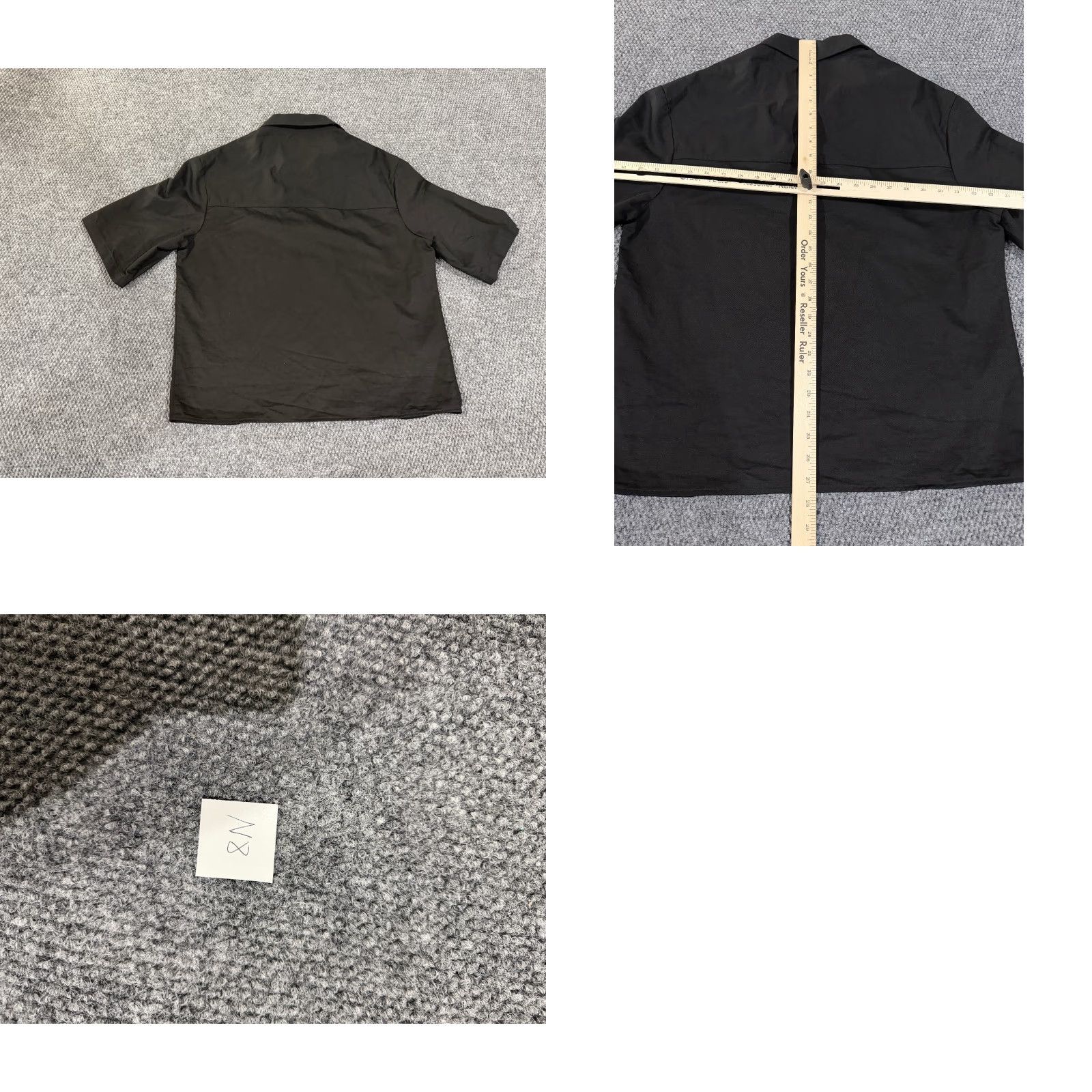 Zara Zara Blouse Womens Medium Black Short Sleeve Knit Cotton Linen V-Neck Pullover Casual Basic Size M / US 6-8 / IT 42-44 - 8 Thumbnail