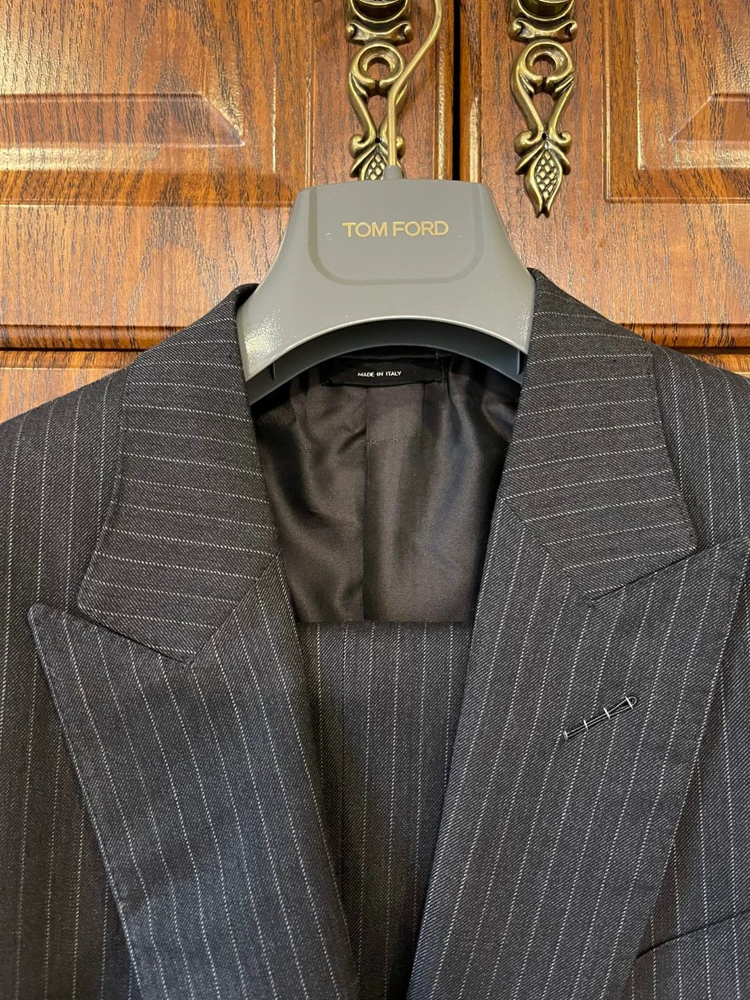 Tom Ford Tom Ford Gray Pinstripe Slim Handmade Suit 46 IT Size 46R - 5 Thumbnail