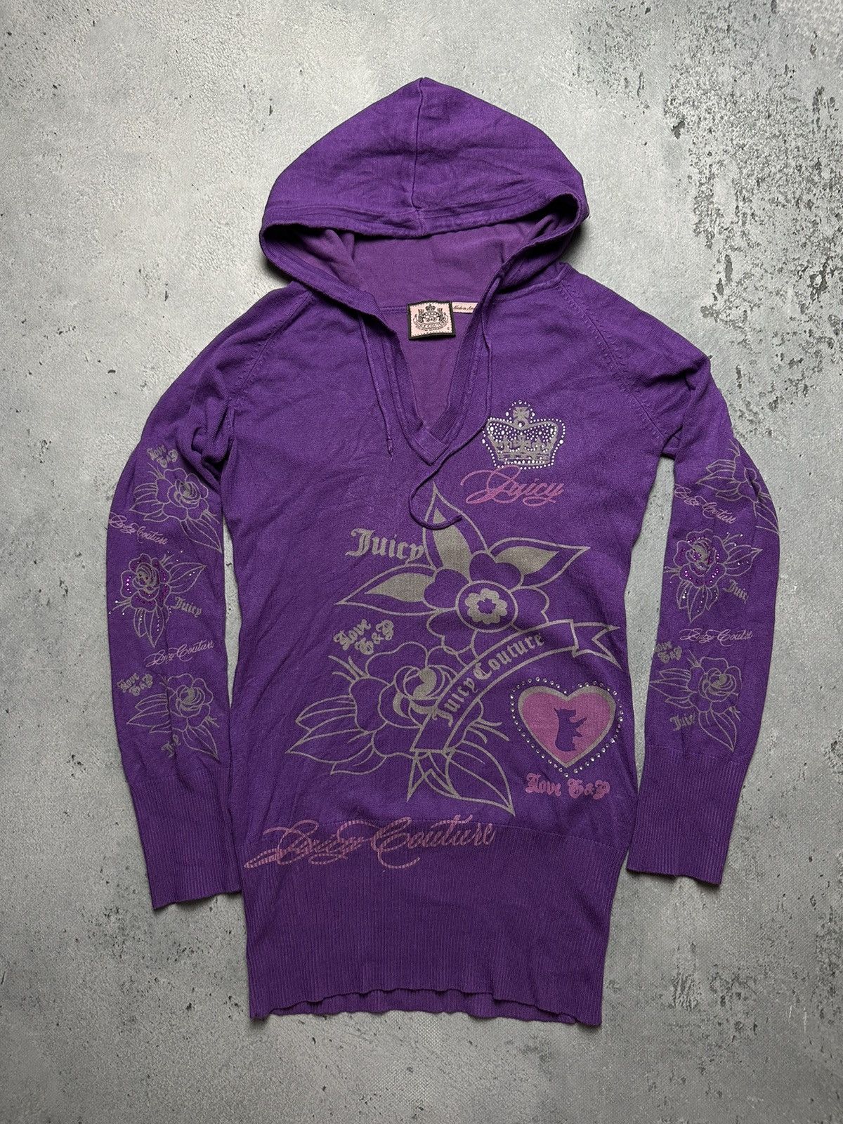 Juicy Couture Juicy Couture Hoodie Dress Tunik Vintage Made in America USA Size S / US 4 / IT 40 - 2 Thumbnail