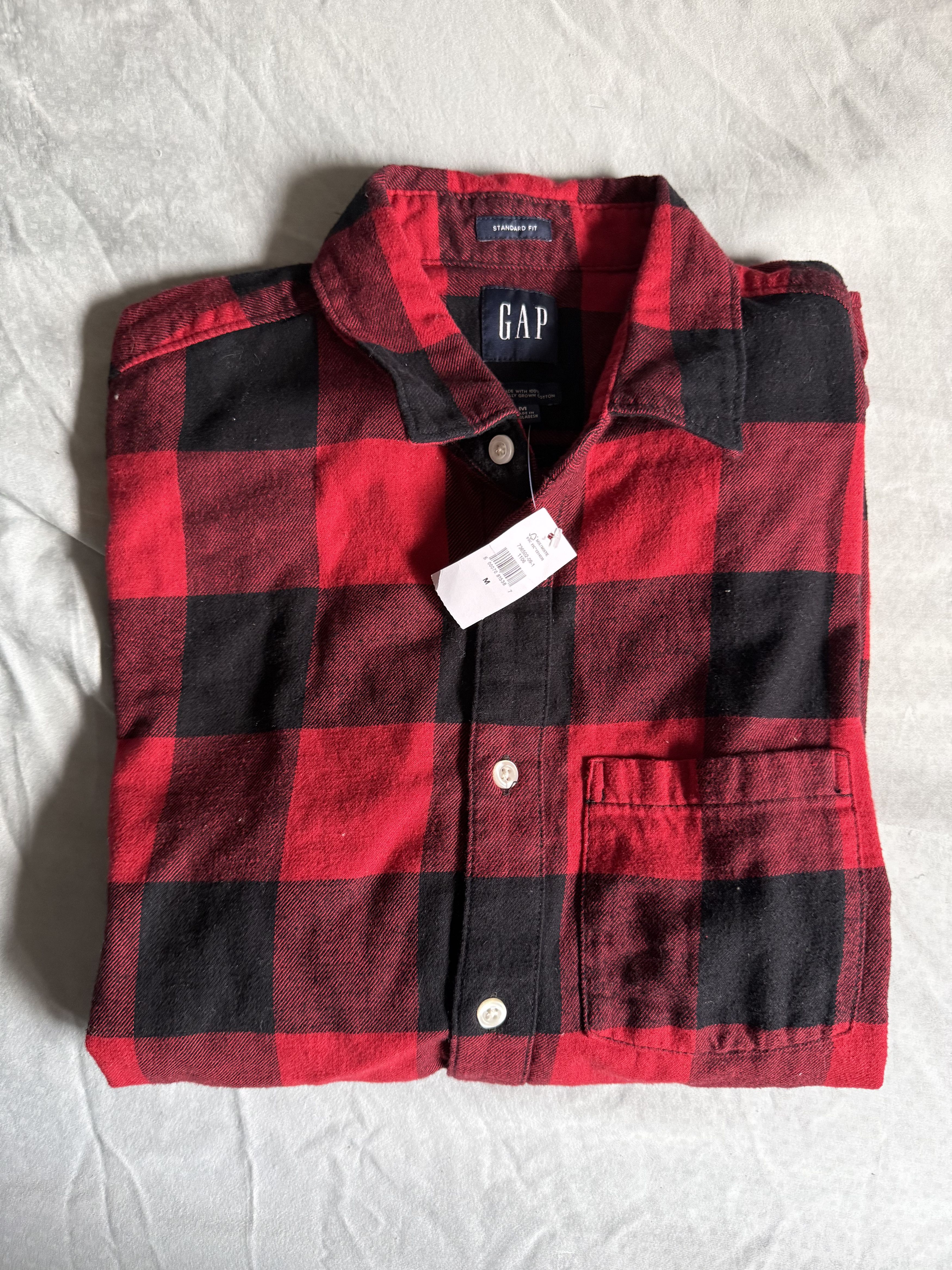 Gap Gap 100% Organic Cotton Midweight Flannel Shirt Medium $78 Size US M / EU 48-50 / 2 - 2 Thumbnail