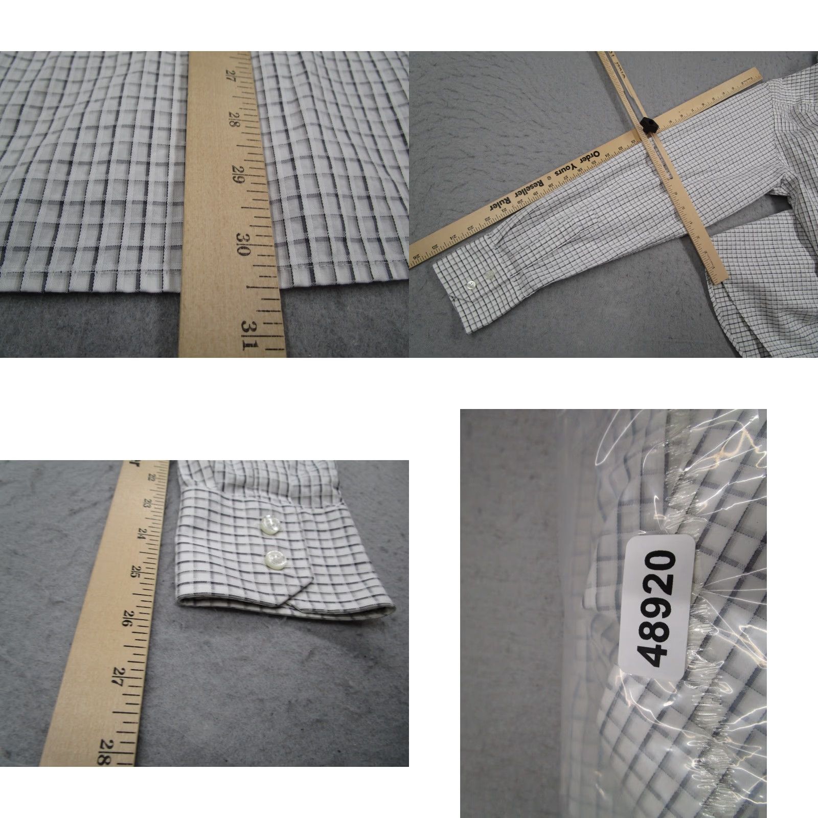Versace VINTAGE Versace COLLECTION Shirt Mens White Check Long Sleeve Button Up 42 16.5 Size US XL / EU 56 / 4 - 8 Thumbnail