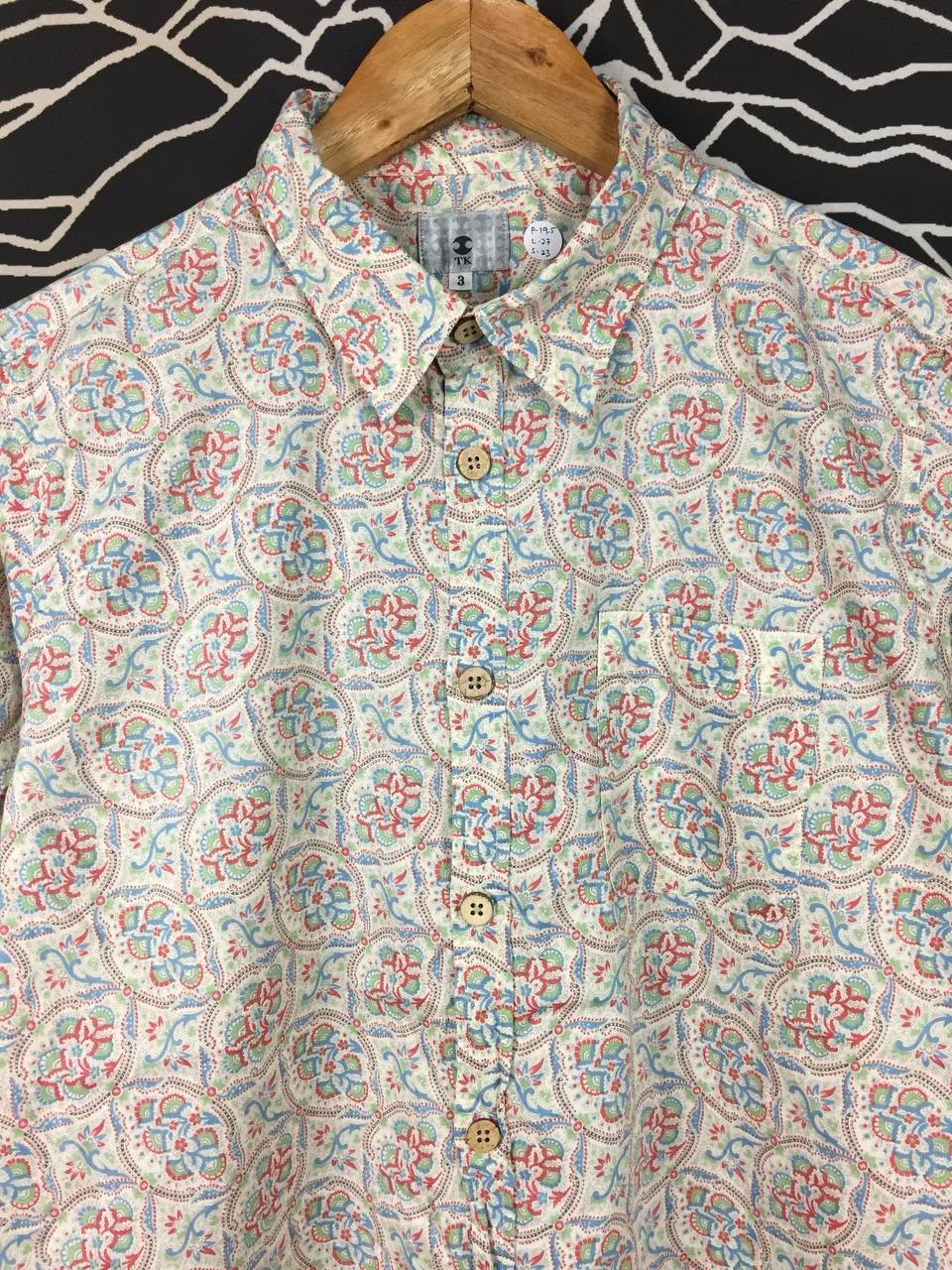 Takeo Kikuchi TK Takeo Kikuchi Japan Paisley Floral Button Up Shirt Size 3 Size US M / EU 48-50 / 2 - 3 Thumbnail