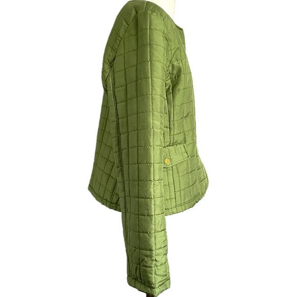 Vintage Vintage Silk Quilted Cropped Light Jacket - Medium Size M / US 6-8 / IT 42-44 - 7 Thumbnail