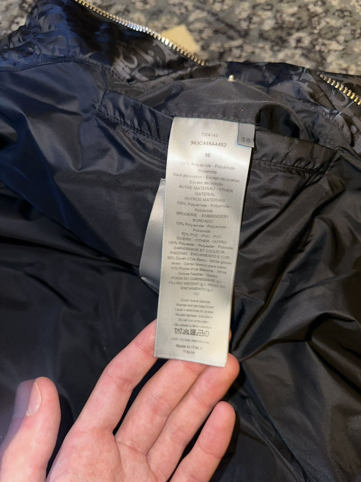 Dior Dior Navy Puffer Jacket Oblique Monogram 56 XL Size US XL / EU 56 / 4 - 5 Thumbnail