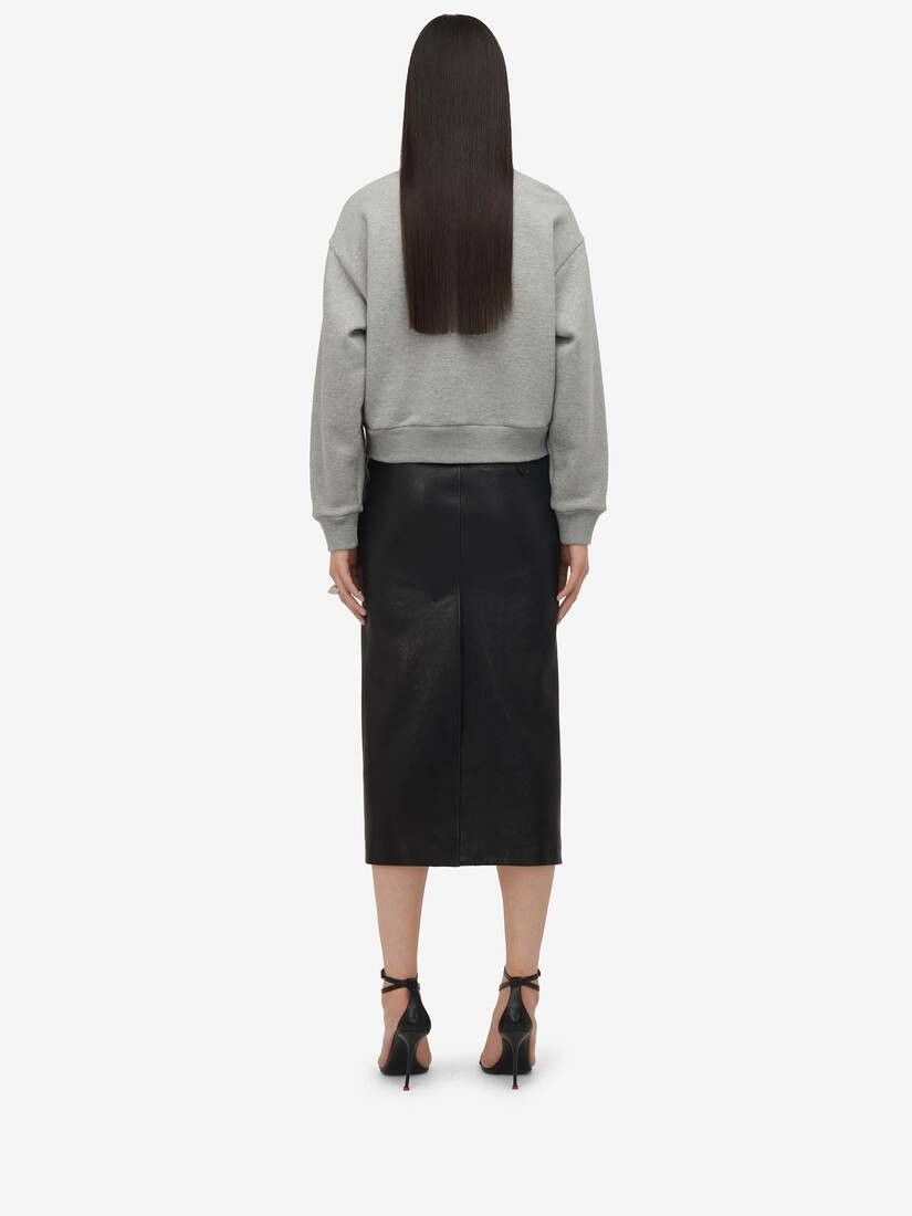 Alexander McQueen o1srvl11e0326 Slashed Sweatshirt in Grey Size XL / US 12-14 / IT 48-50 - 4 Thumbnail