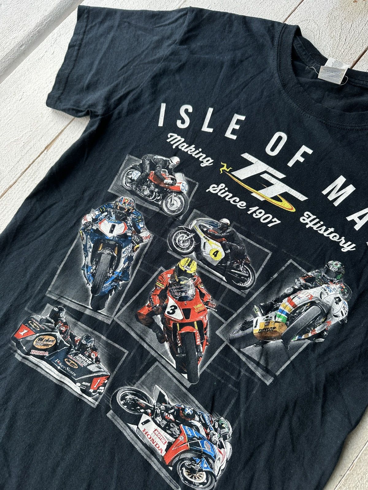 Vintage 🚨Racing T-shirt Isle of Man Vintage Big Logo 2 Side Size US S / EU 44-46 / 1 - 8 Thumbnail