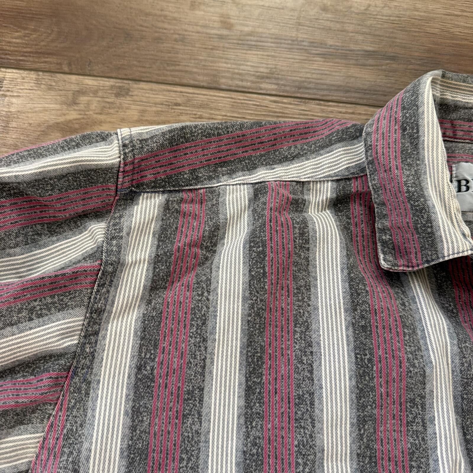 Rowing Blazers Vintage 90s Blazer Western Cowboy Vertical Stripe Shirt L Size US L / EU 52-54 / 3 - 3 Thumbnail