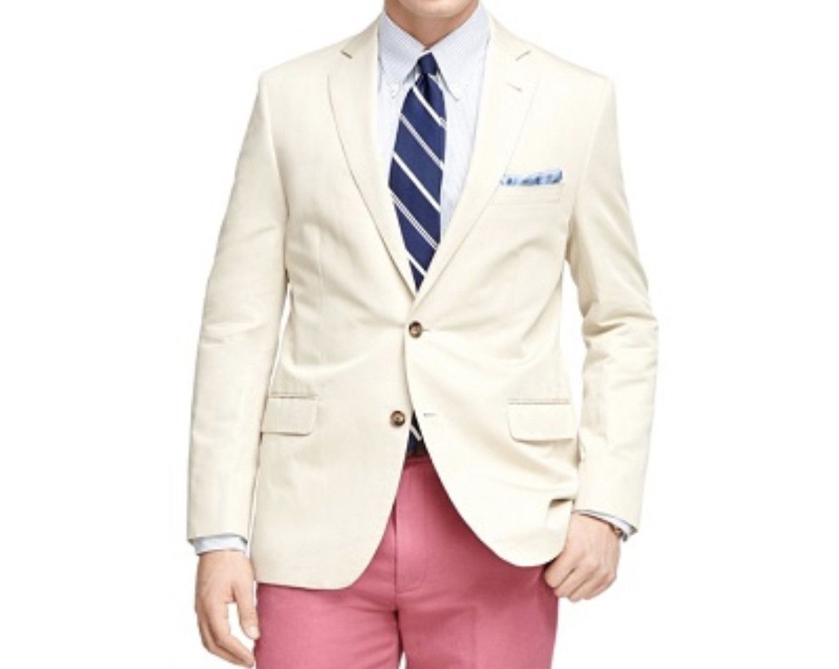 Brooks Brothers 1818 Fitzgerald Linen Blend Blazer Size 44L
