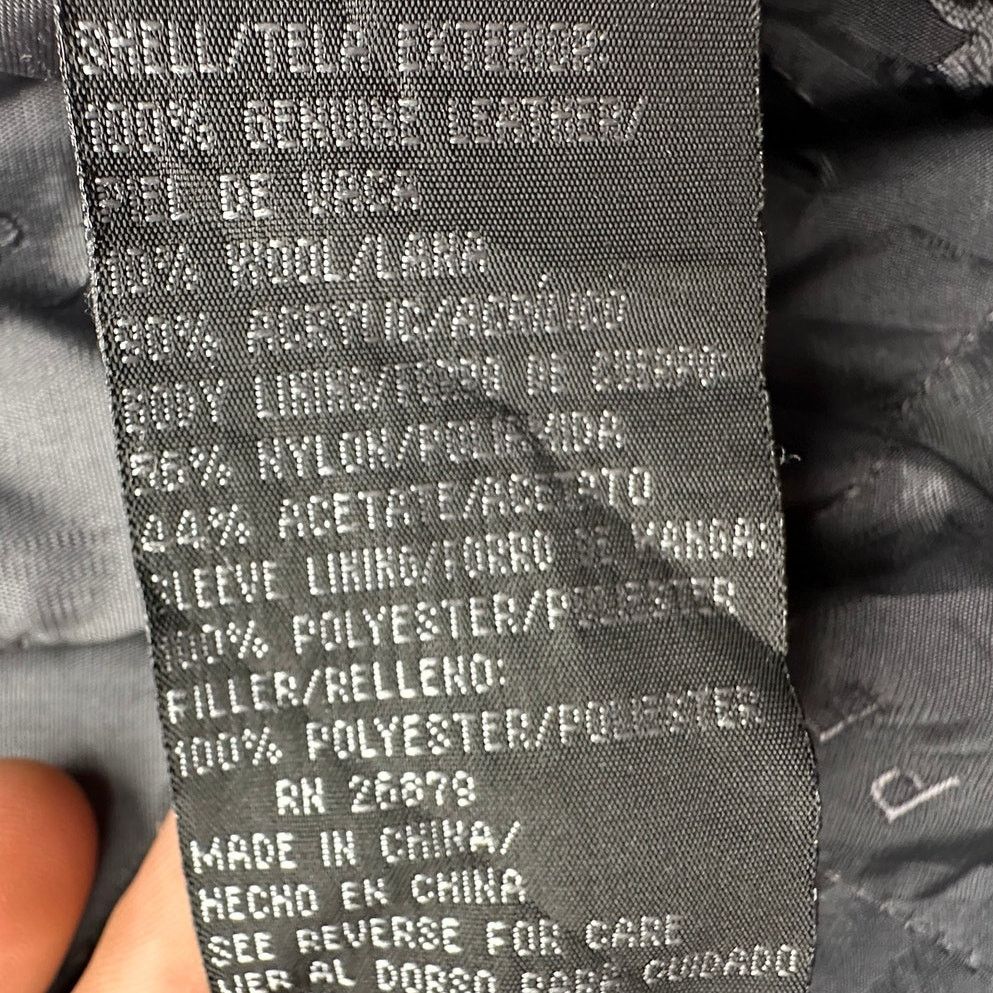 Perry Ellis Perry Ellis Portfolio Leather Jacket Men XL Wool Blend Black Size US XL / EU 56 / 4 - 11 Thumbnail