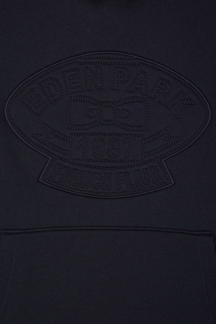 Eden Park o1s22i1n1024 Quilted Logo Hoodie in Blue Size US M / EU 48-50 / 2 - 6 Thumbnail