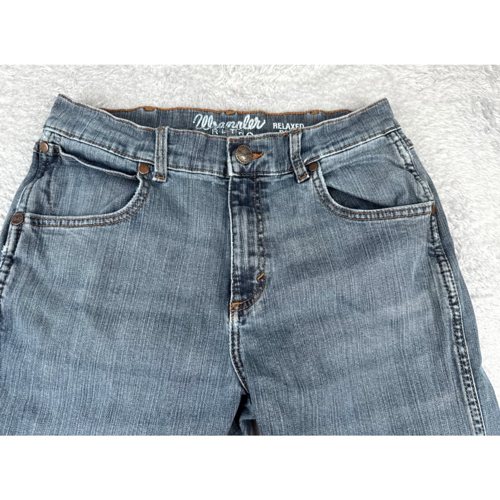Wrangler VINTAGE Wrangler Jeans Mens 30 Blue Denim Retro Relaxed Fit Bootcut Jean Falls City 30L Size US 30 / EU 46 - 4 Thumbnail