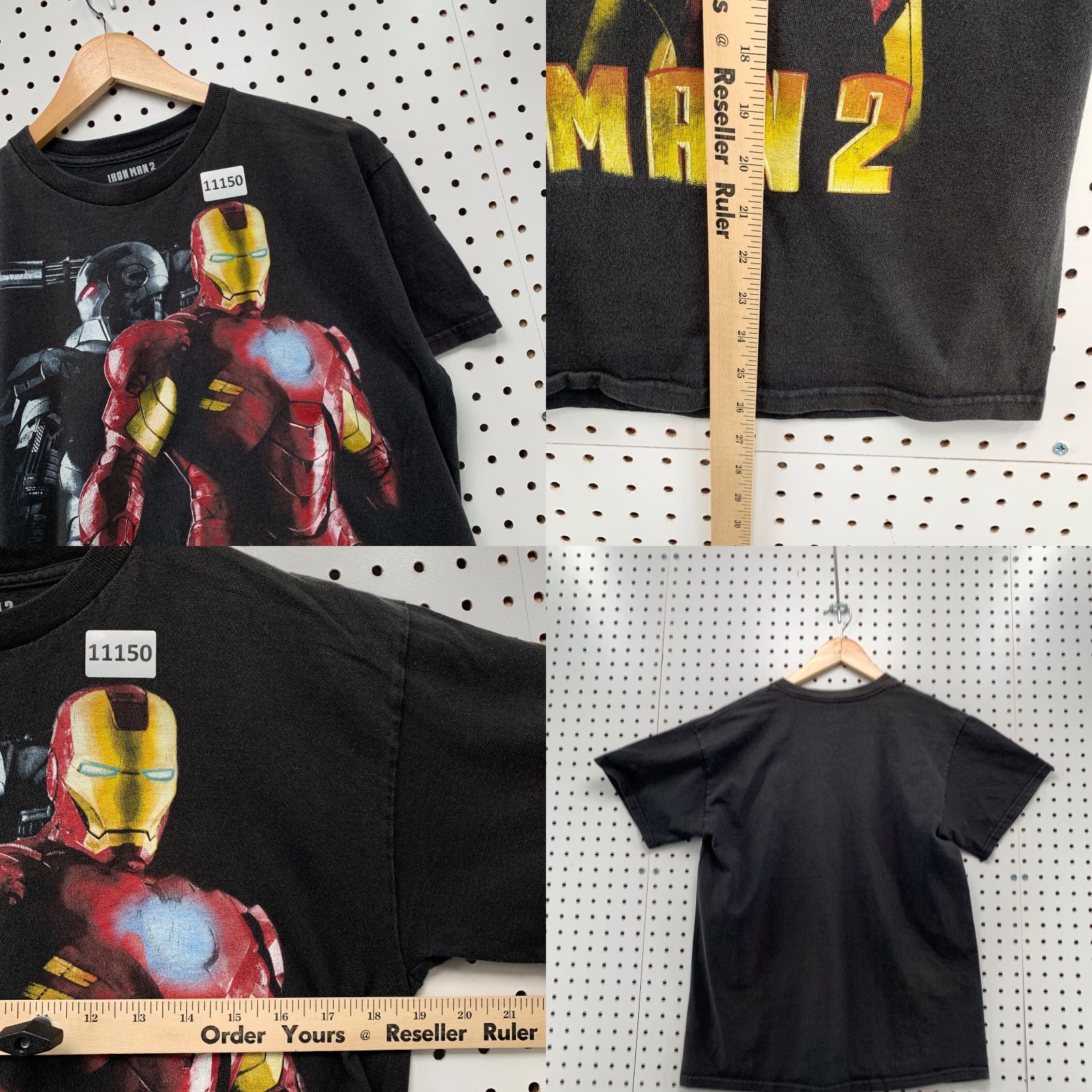 Vintage VINTAGE Marvel Iron Man 2 Shirt Adult Small Black Crew Neck Tee - Men's Marvel Comics Tee 100% Cotton Small Size US S / EU 44-46 / 1 - 8 Thumbnail