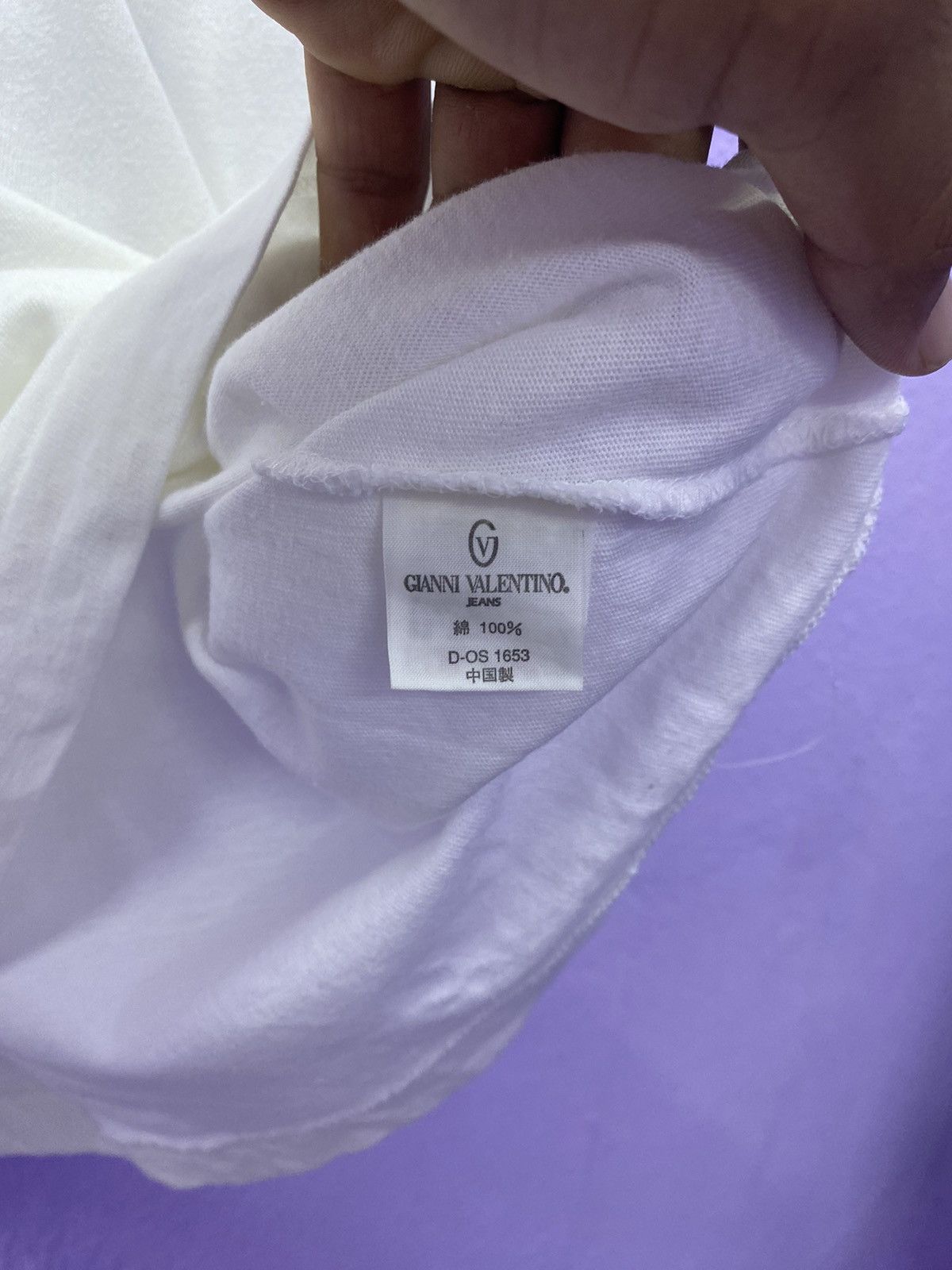 Valentino × Vintage Vintage Gianni Valentino Jenas White Tee Size US M / EU 48-50 / 2 - 6 Thumbnail