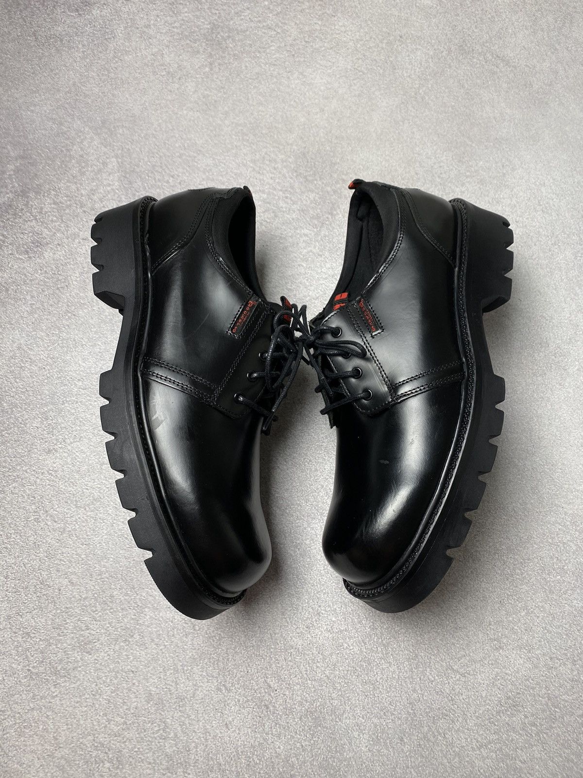 Dockers Dockers Vintage Chunky Black Leather Platform Boots Goth Y2K Size US 10 / EU 43 - 3 Thumbnail