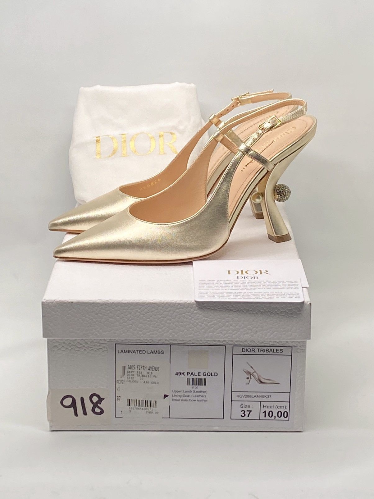 Dior Dior Tribales Metallic Leather Slingback Pump size 37 Size US 7 / IT 37 - 16 Thumbnail