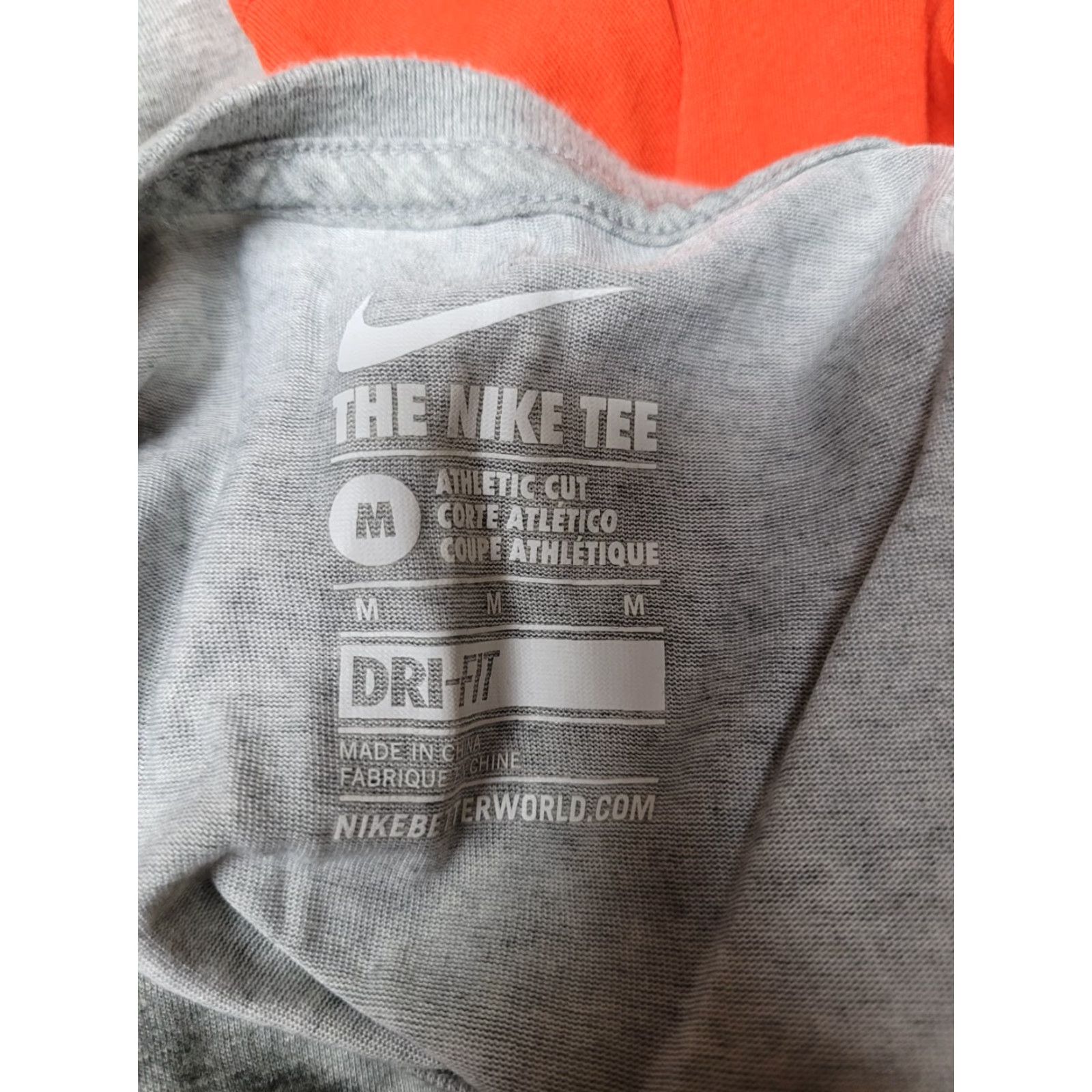 Nike Nike Elite Dri-Fit T Shirt Medium Gray Orange Nike Graphic Tee Mens Size US M / EU 48-50 / 2 - 2 Thumbnail