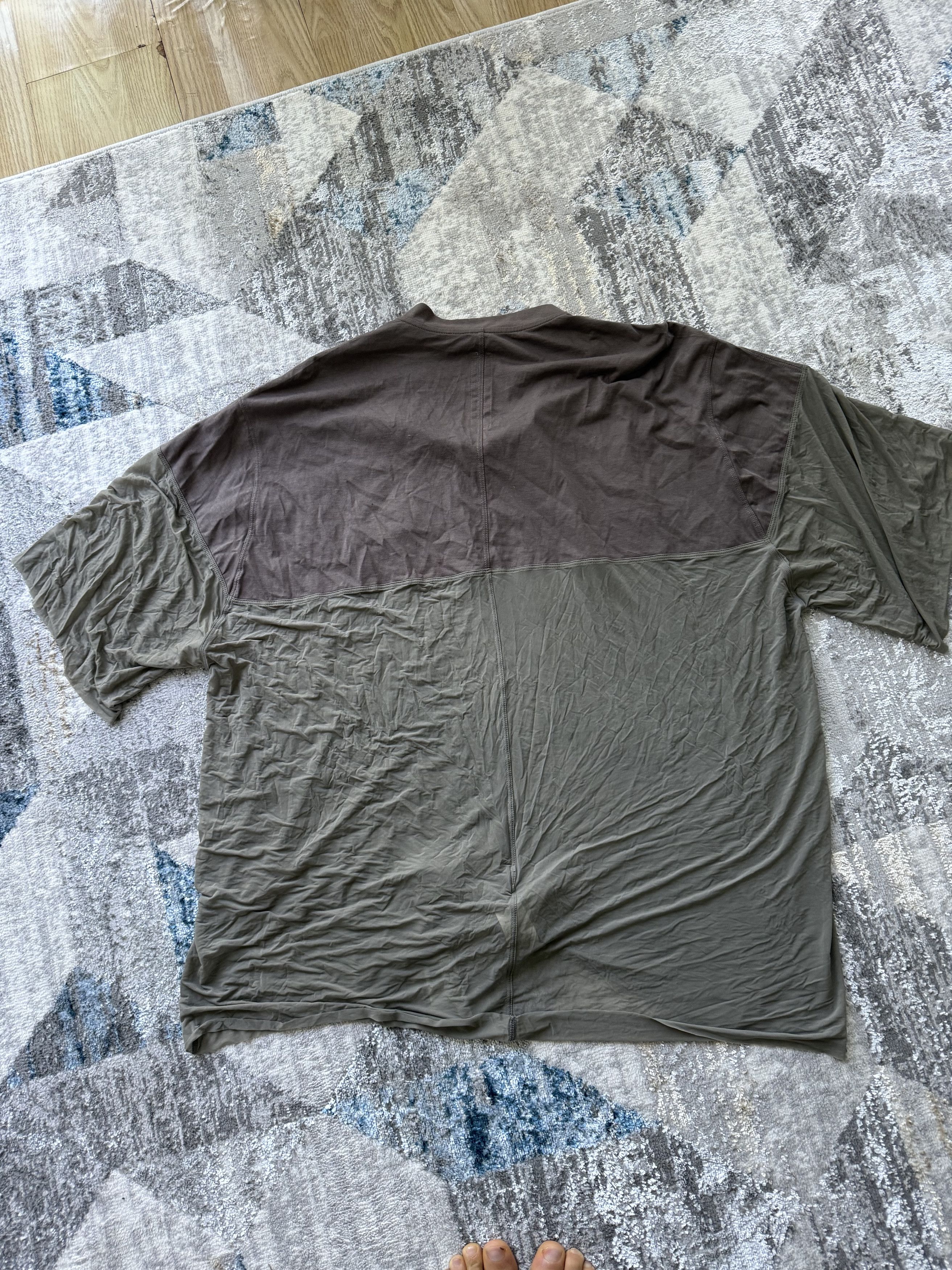 Rick Owens Rick Owens Khaki Oversize T-shirt Size US M / EU 48-50 / 2 - 2 Thumbnail