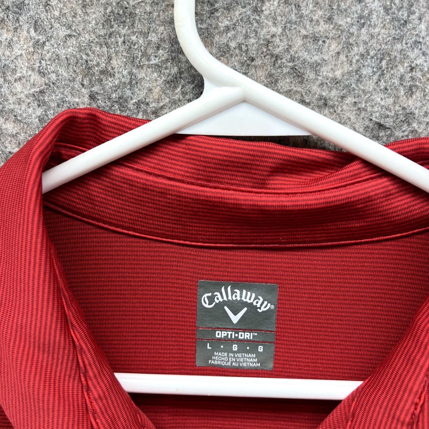 Callaway Callaway Polo Shirt Men Large Adult Red Opti Dri Polyester Preppy Golf Shirt Size US L / EU 52-54 / 3 - 6 Thumbnail
