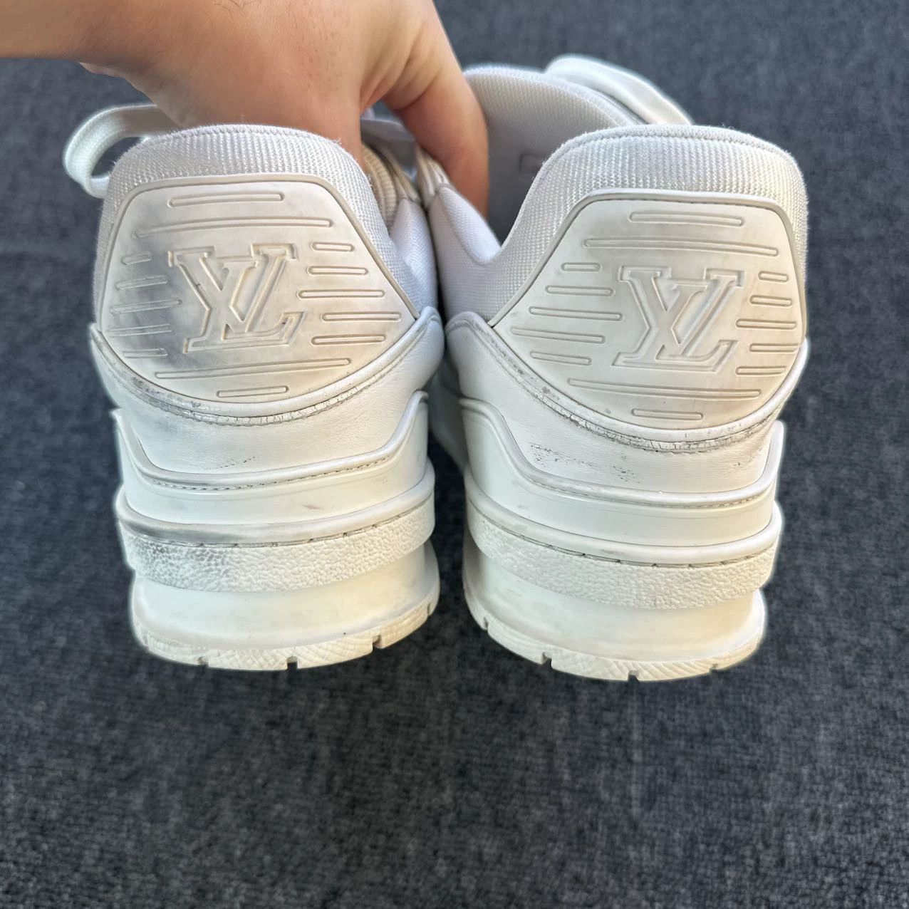 Louis Vuitton LV White Trainer 42.5 95 New Toe Wear Size US 9.5 / EU 42-43 - 3 Thumbnail
