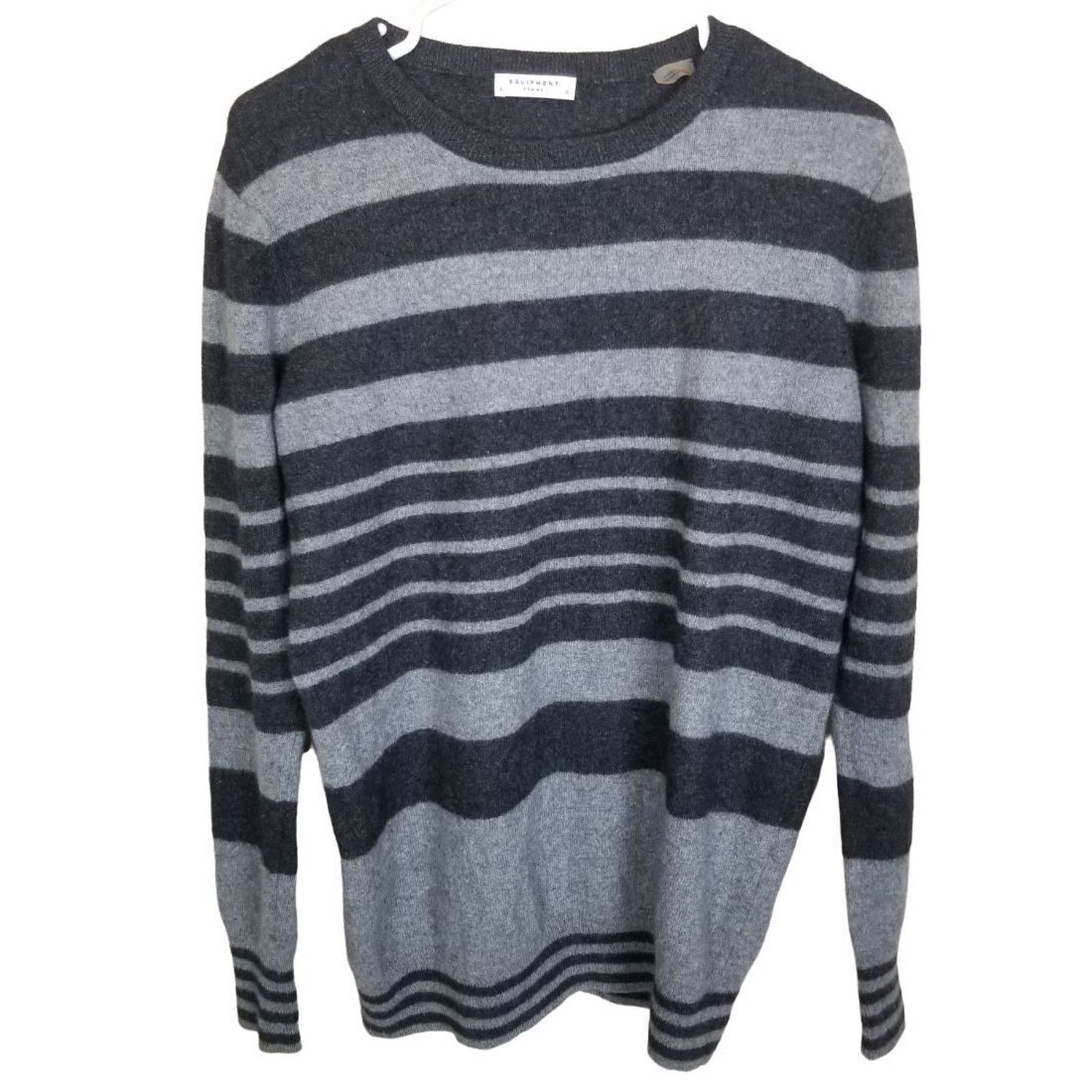 Equipment Equipment Womens Striped Cashmere Sweater Size L Preppy Size L / US 10 / IT 46 - 1 Thumbnail