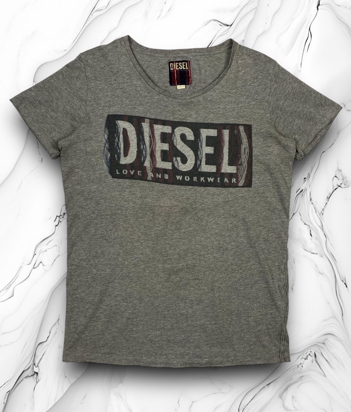 Diesel Vintage Diesel Love and Workwear Big Logo Punk T Shirt Size US L / EU 52-54 / 3 - 1 Thumbnail