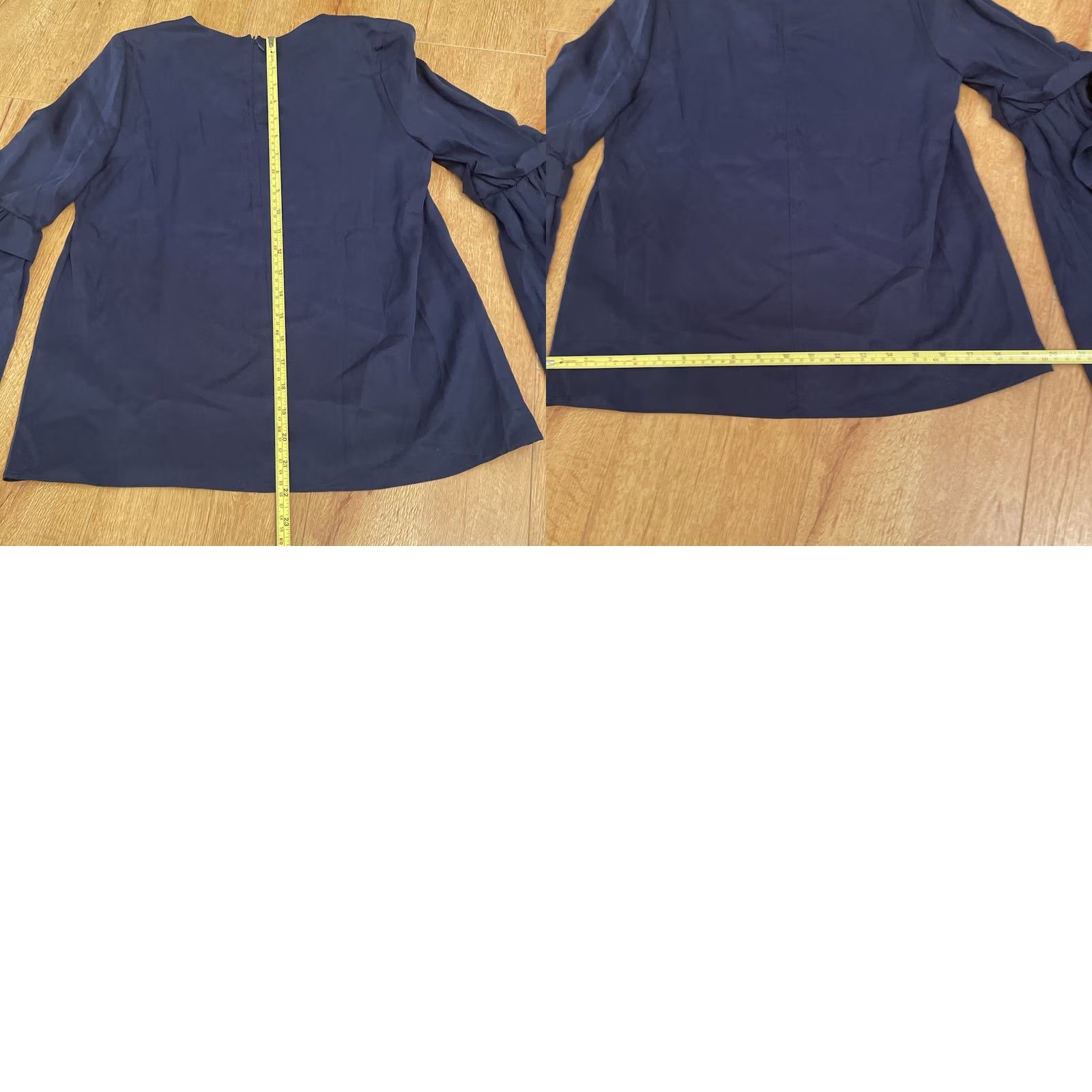 Bell NWT J.O.A. Blouse Womens XS Navy Cathedral Long Tie Ruffle Bell Sleeve Unique Size XS / US 0-2 / IT 36-38 - 9 Thumbnail