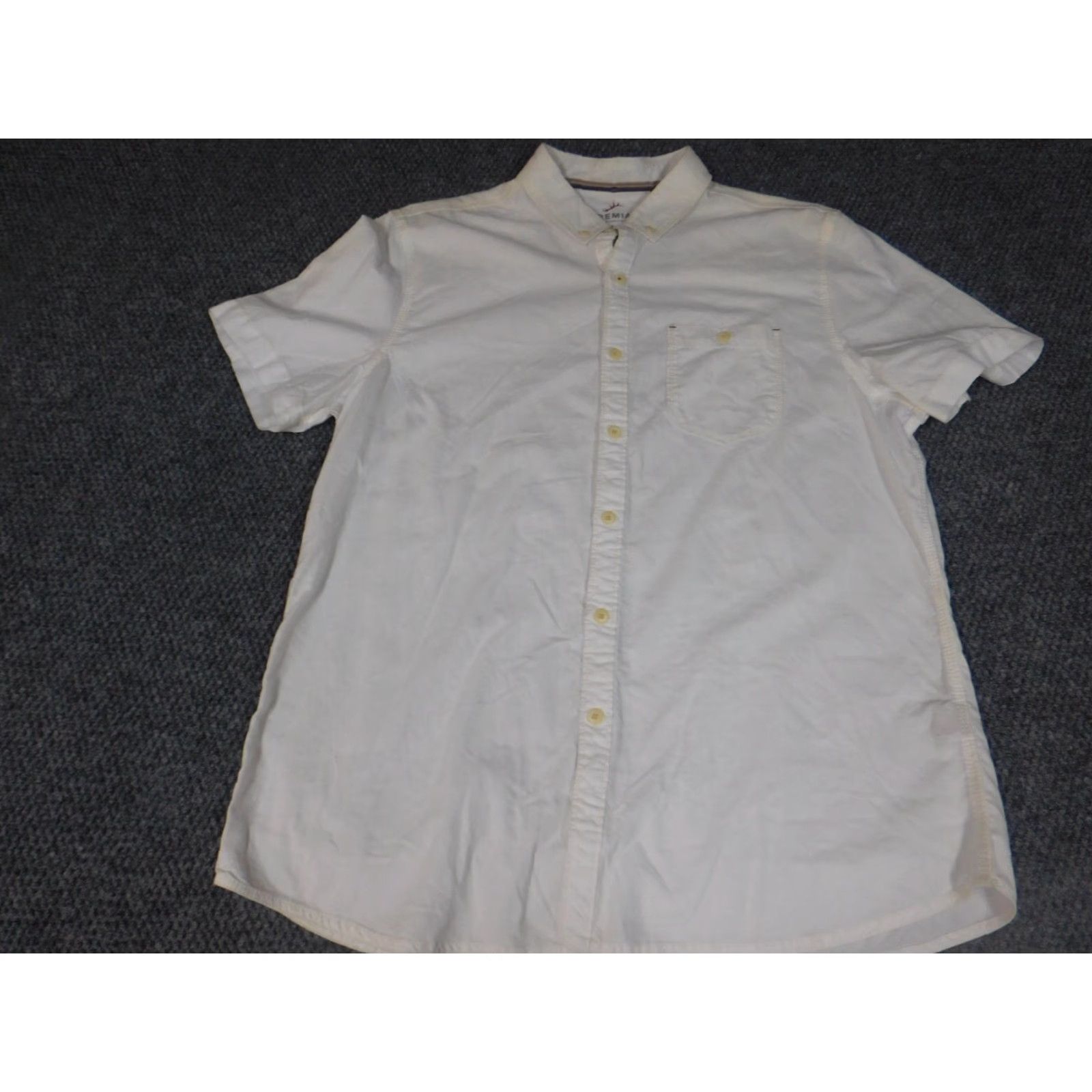 Vintage Jeremiah Shirt Button-Up White L Mens Collared Short Sleeve Casual Knit Cotton Slimming pockets Size US L / EU 52-54 / 3 - 2 Thumbnail
