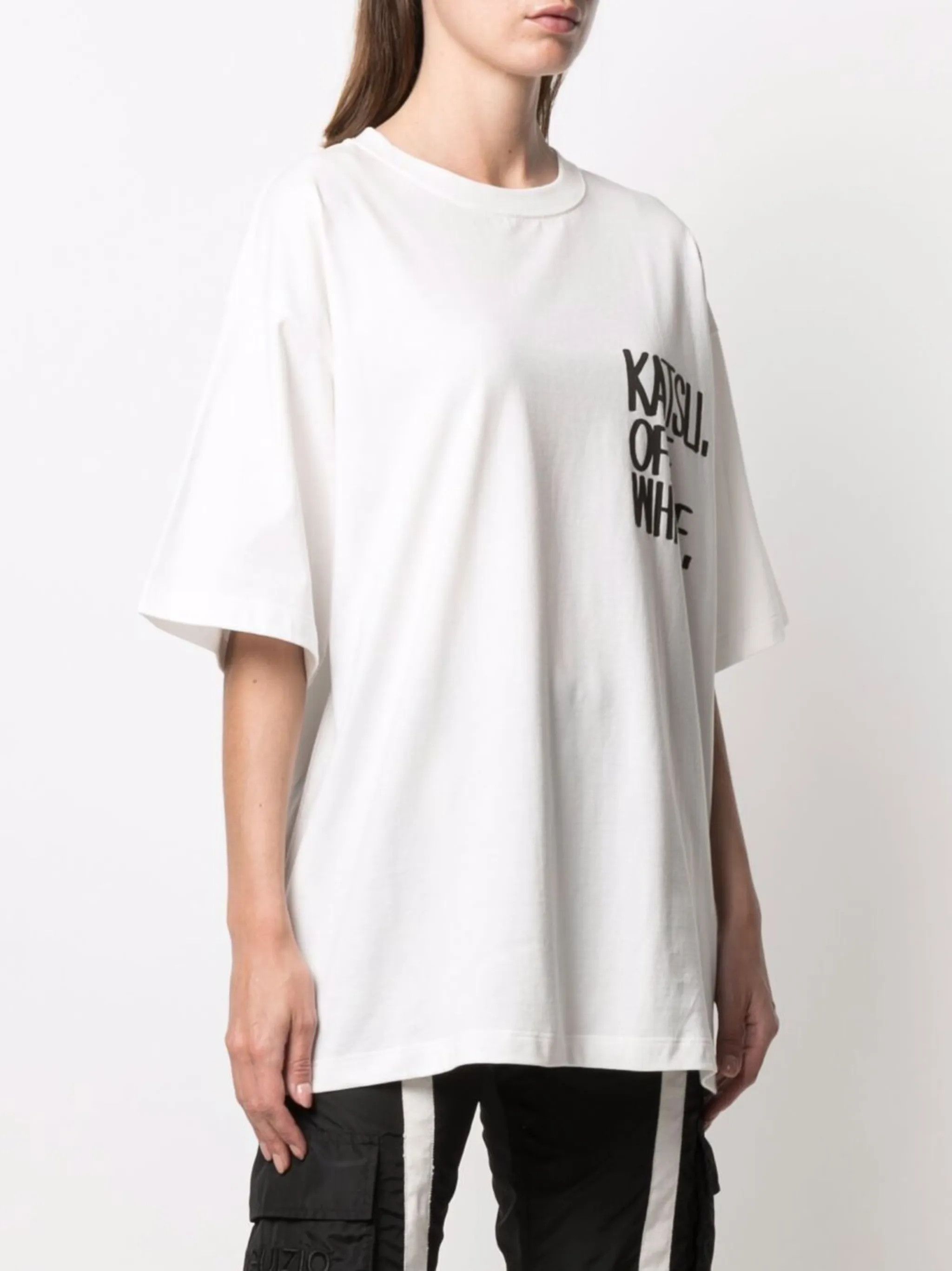 Off-White o1gr1nt0325 Katsu Graffiti New Tomboy T-Shirt in White Size XS / US 0-2 / IT 36-38 - 3 Thumbnail