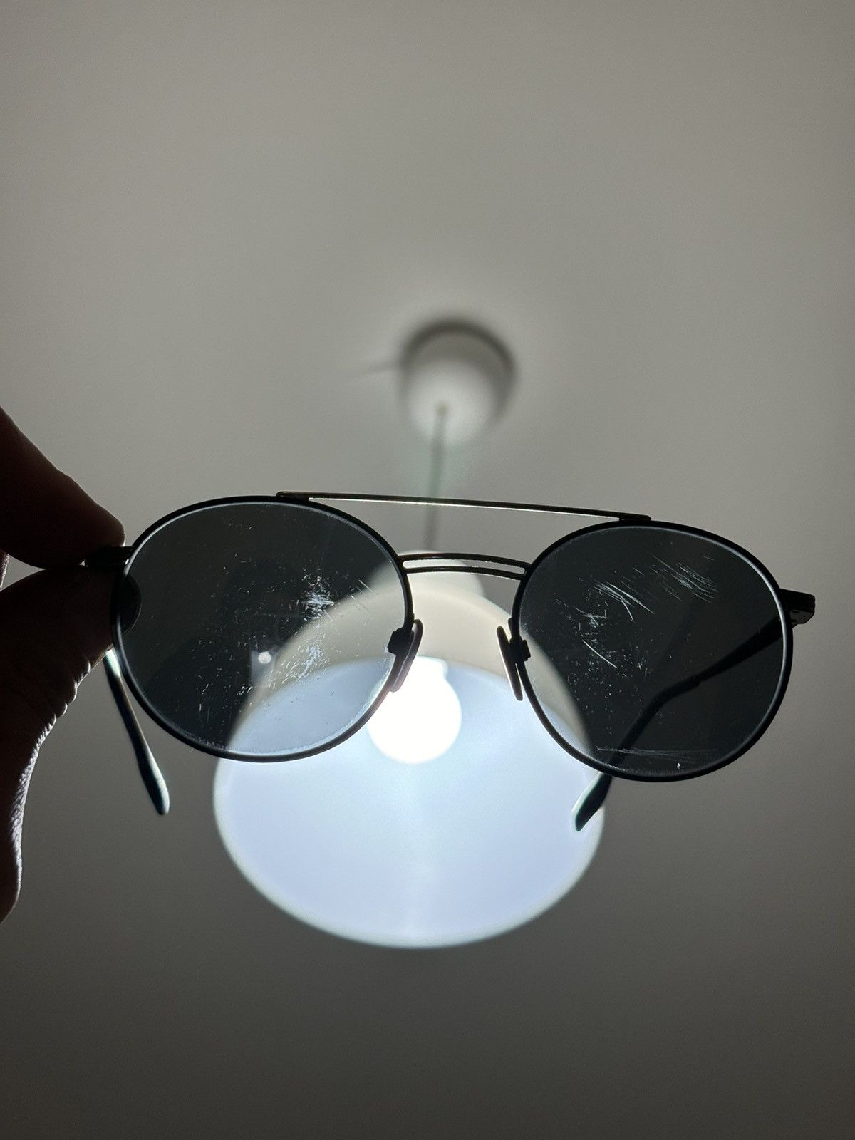 Burberry × Burberry Prorsum Unisex B-3109 Italy Big Logo Frame Metal-Matte Round Shape Sunglasses Size ONE SIZE - 25 Thumbnail