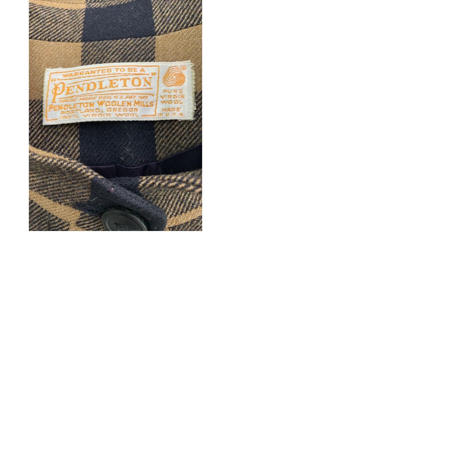 Pendleton VINTAGE Pendleton Blazer Jacket Women Small Brown Black Wool Buffalo Plaid USA Made 50s 60s Preppy Casual Button Pocket Lining Polyester Size S / US 4 / IT 40 - 9 Thumbnail