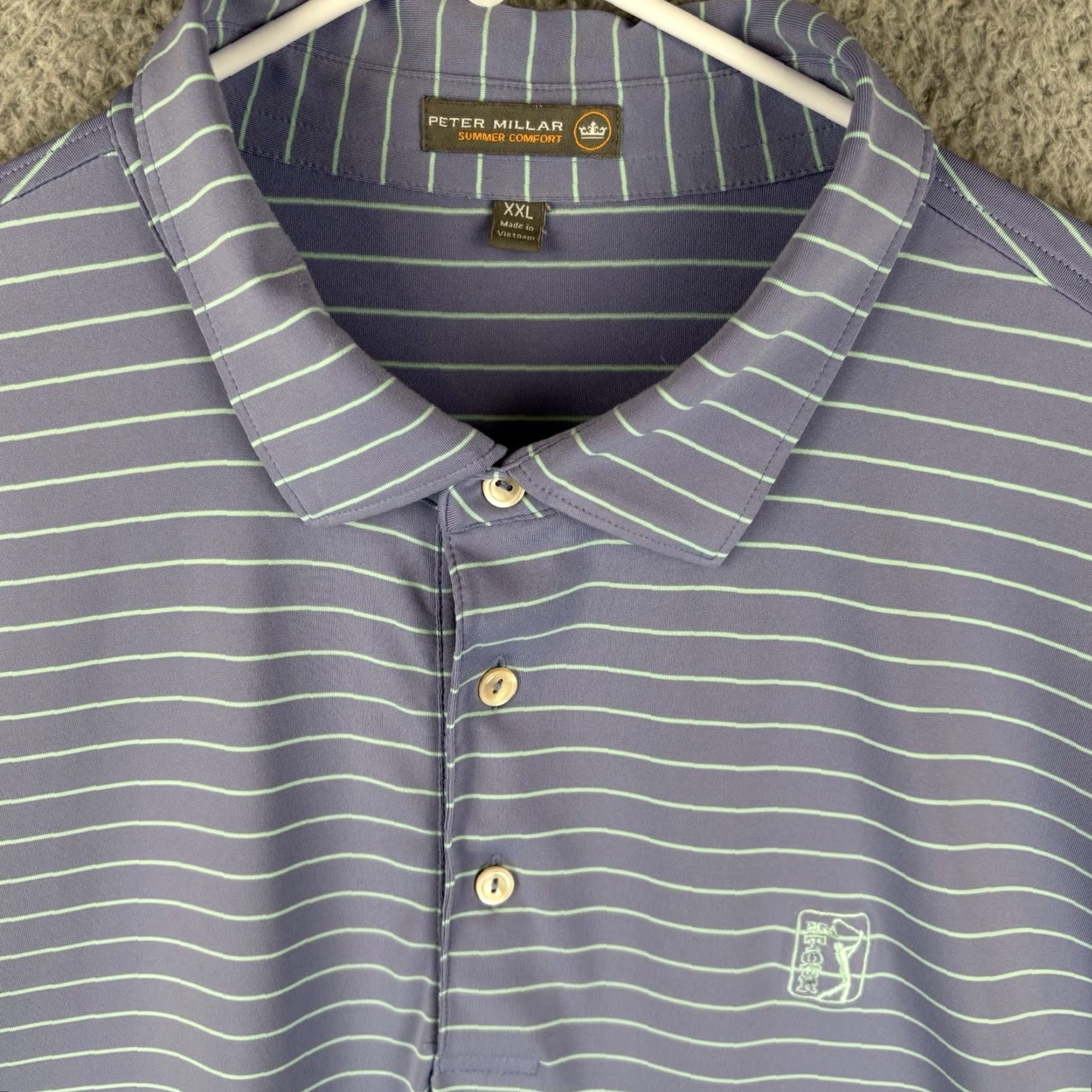 Peter Millar Peter Millar Polo Shirt Mens 2XL Purple Summer Comfort PGA Tour Golf Stretch Shirt Size US XXL / EU 58 / 5 - 2 Thumbnail
