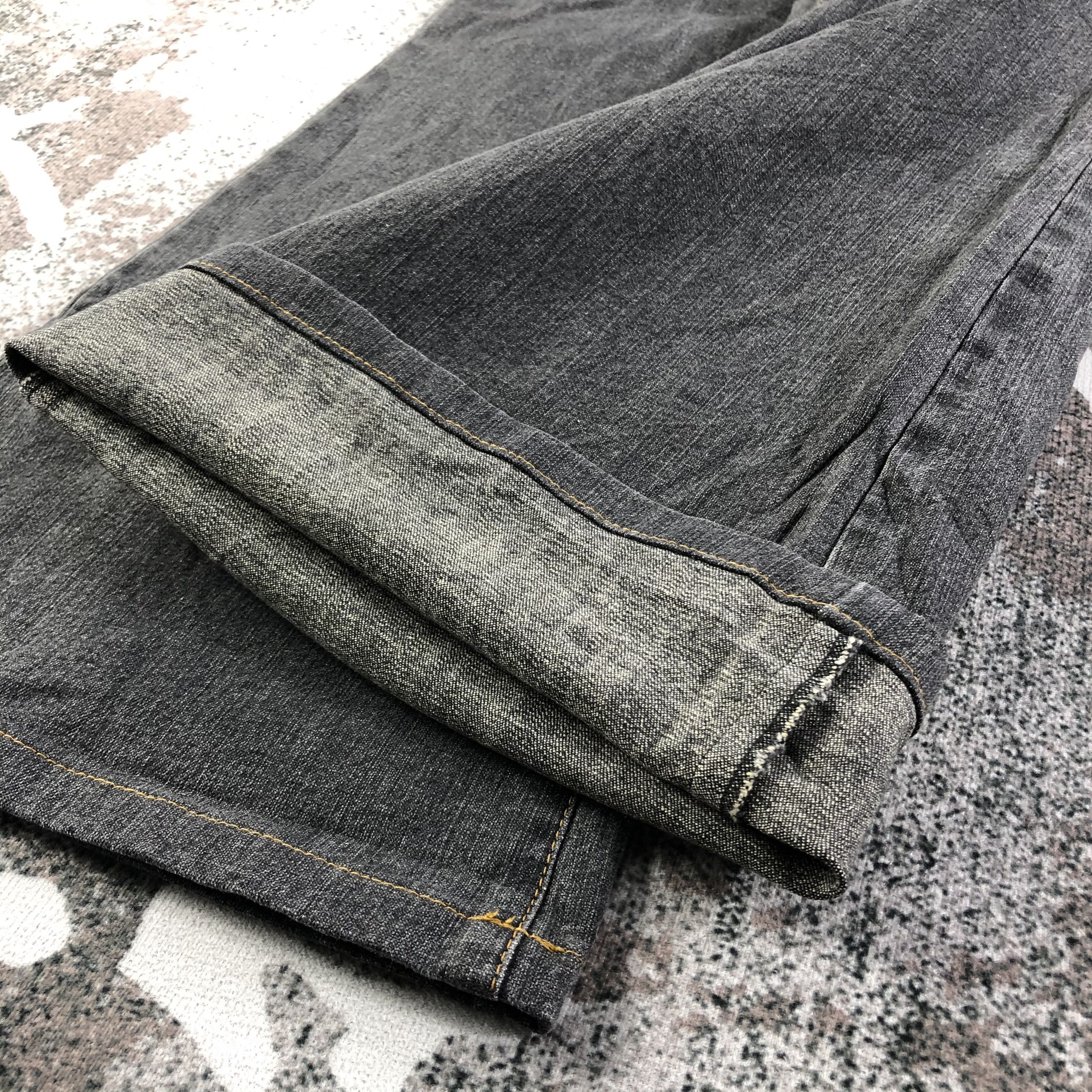 Japanese Brand Ingeborg Jeans Faded Black Flare Denim KJ1794 Size 32" / US 10 / IT 46 - 7 Thumbnail