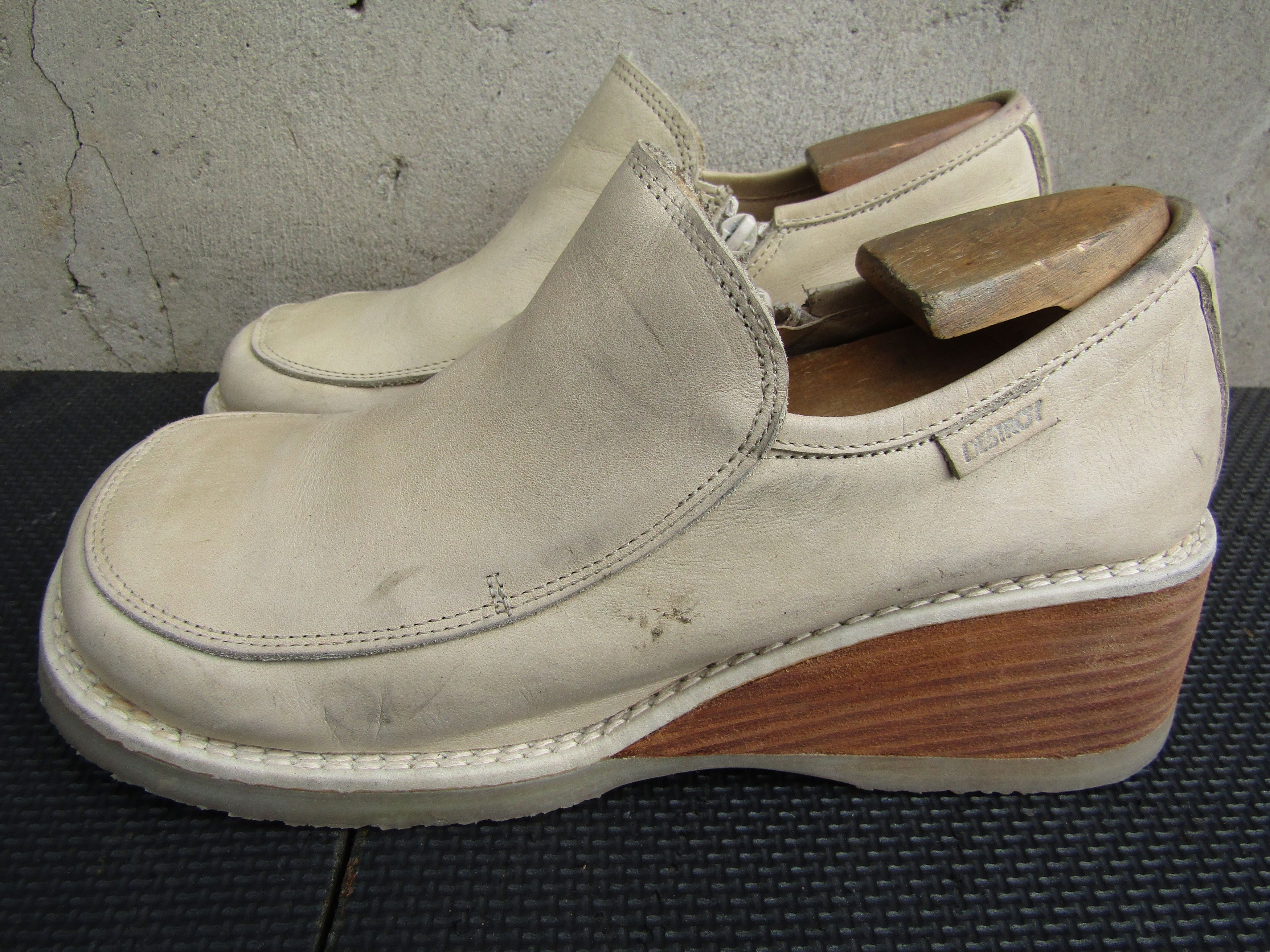 Other Vintage 90s Destroy Leather Taupe Platform Toggles Side Zip Size US 8.5 / IT 38.5 - 5 Thumbnail