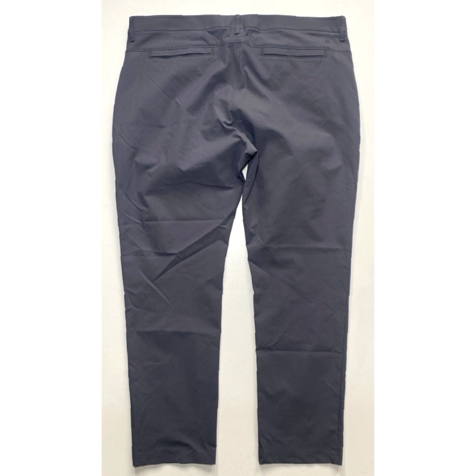 Vintage Public Rec Men's Chino Pants Slate 38x30 Gray Polyester Flat Front Straight 100% Stretch Pockets City Preppy Casual Regular Mens Size US 38 / EU 54 - 4 Thumbnail