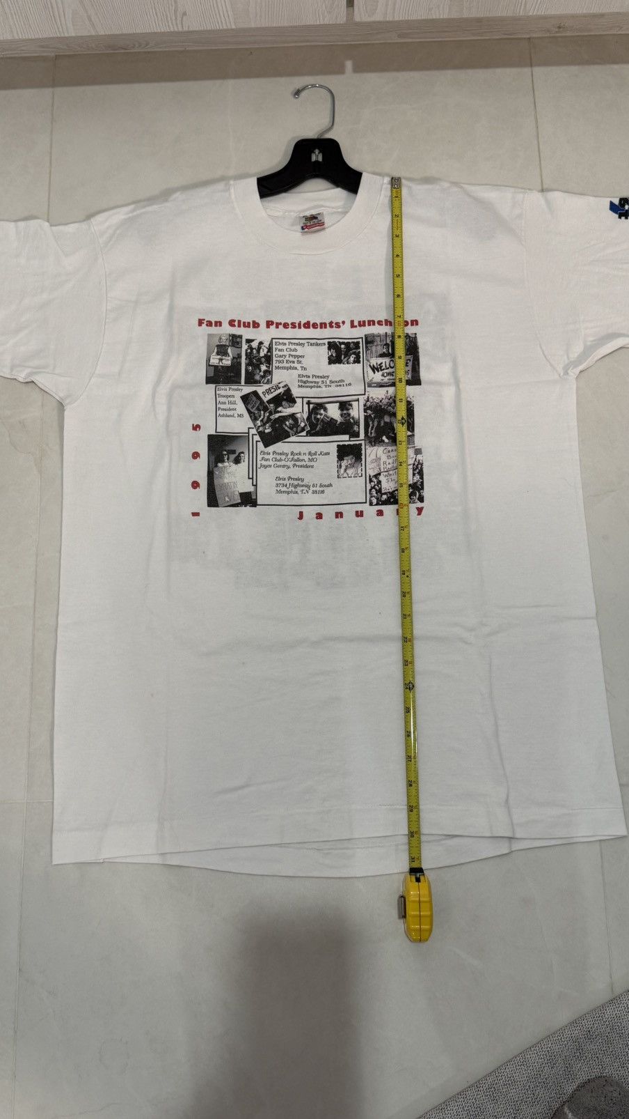 Band Tees 1995 Elvis Presley “Fan Club Presidents' Luncheon” Tee Size US XL / EU 56 / 4 - 9 Thumbnail