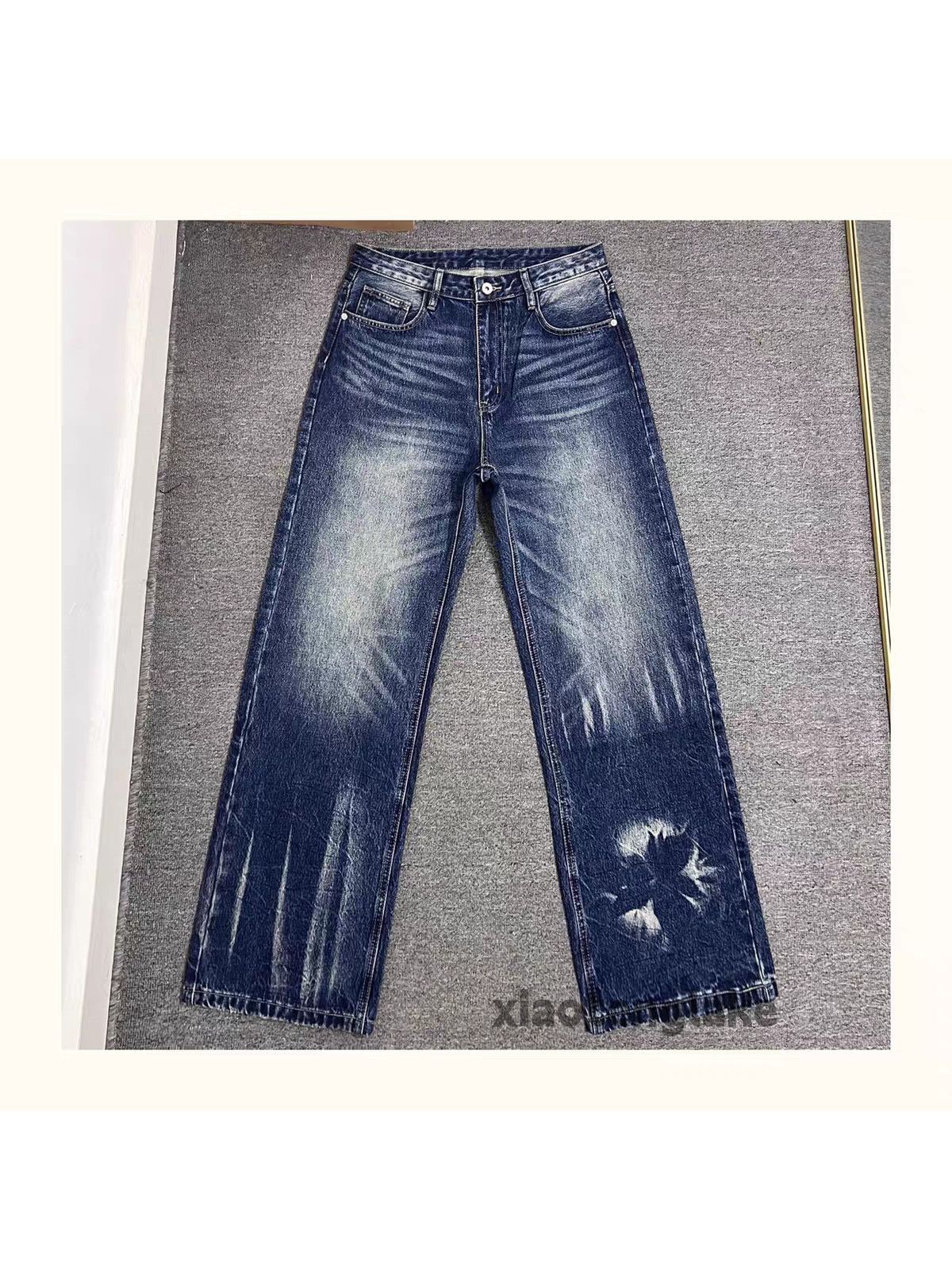 Jean zx vintage distressed wide Leg cleanfit yuppie jeans Size US 34 / EU 50 - 3 Thumbnail