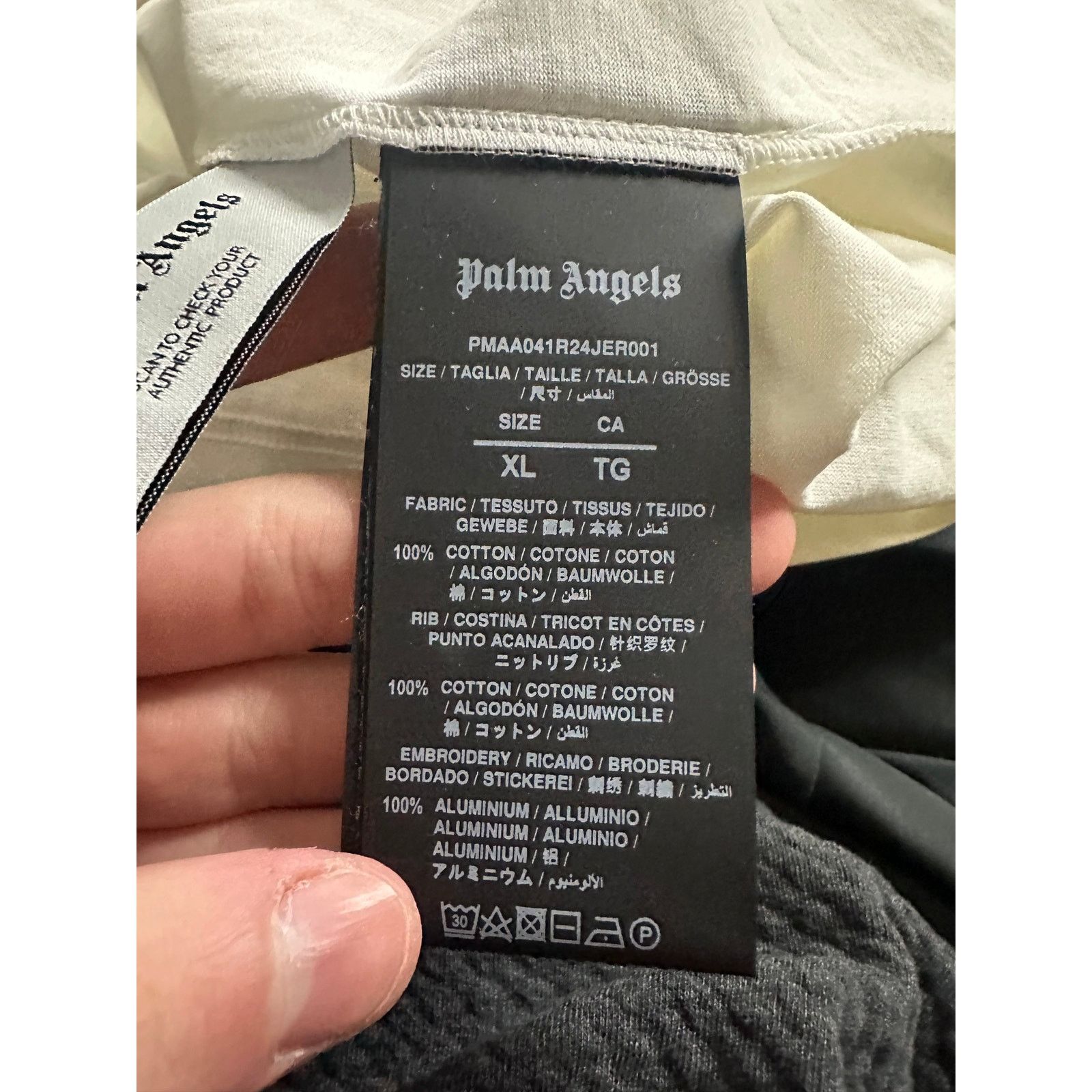 Palm Angels Palm Angels Studded Oversized Tee Cream New XL With Tags Size US XL / EU 56 / 4 - 10 Thumbnail