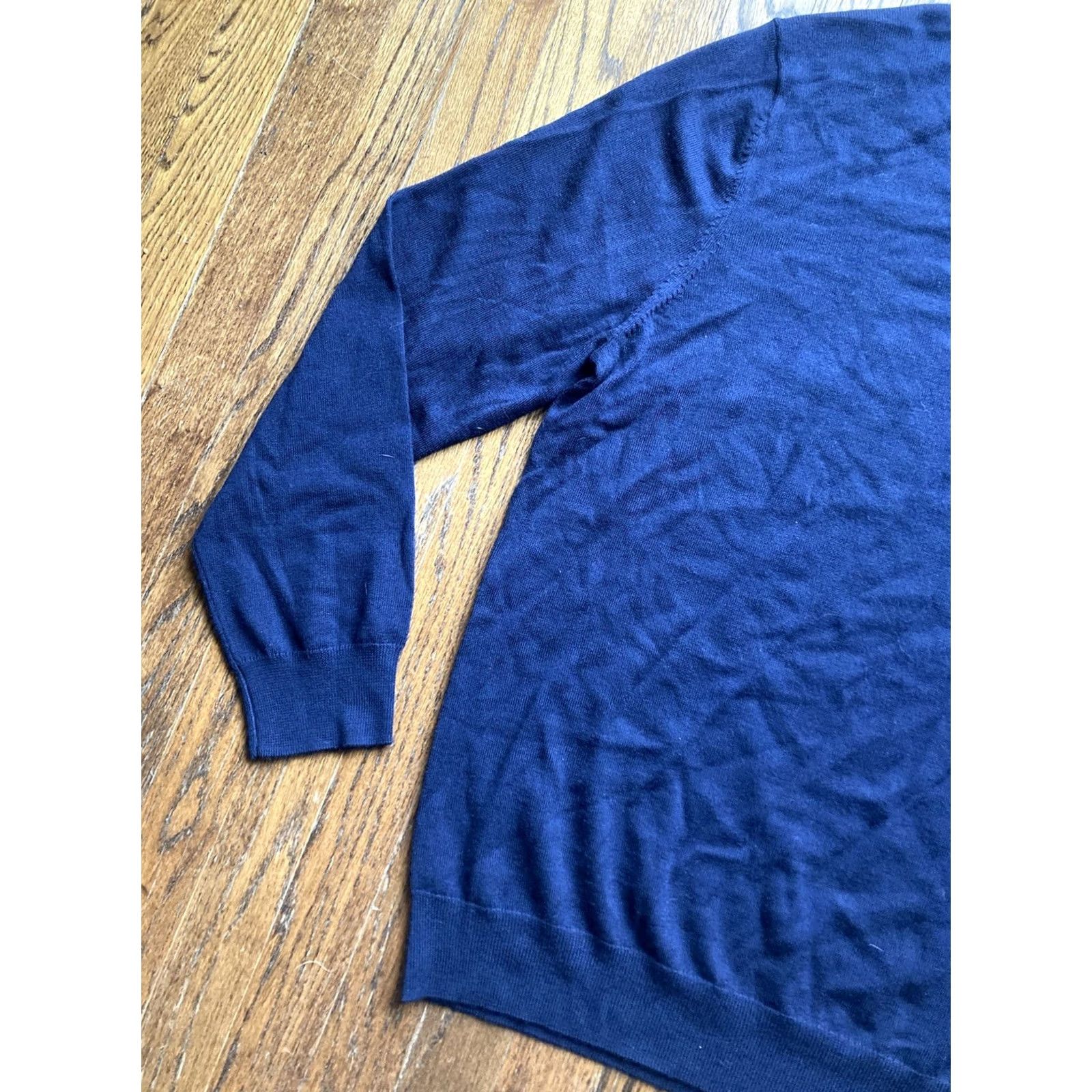 Brooks Brothers NWT Brooks Brothers Mens Sweater V-Neck Navy Blue 2XL Merino Wool Lightweight Pullover Knit Casual Business Color: Blue Size US XXL / EU 58 / 5 - 2 Thumbnail