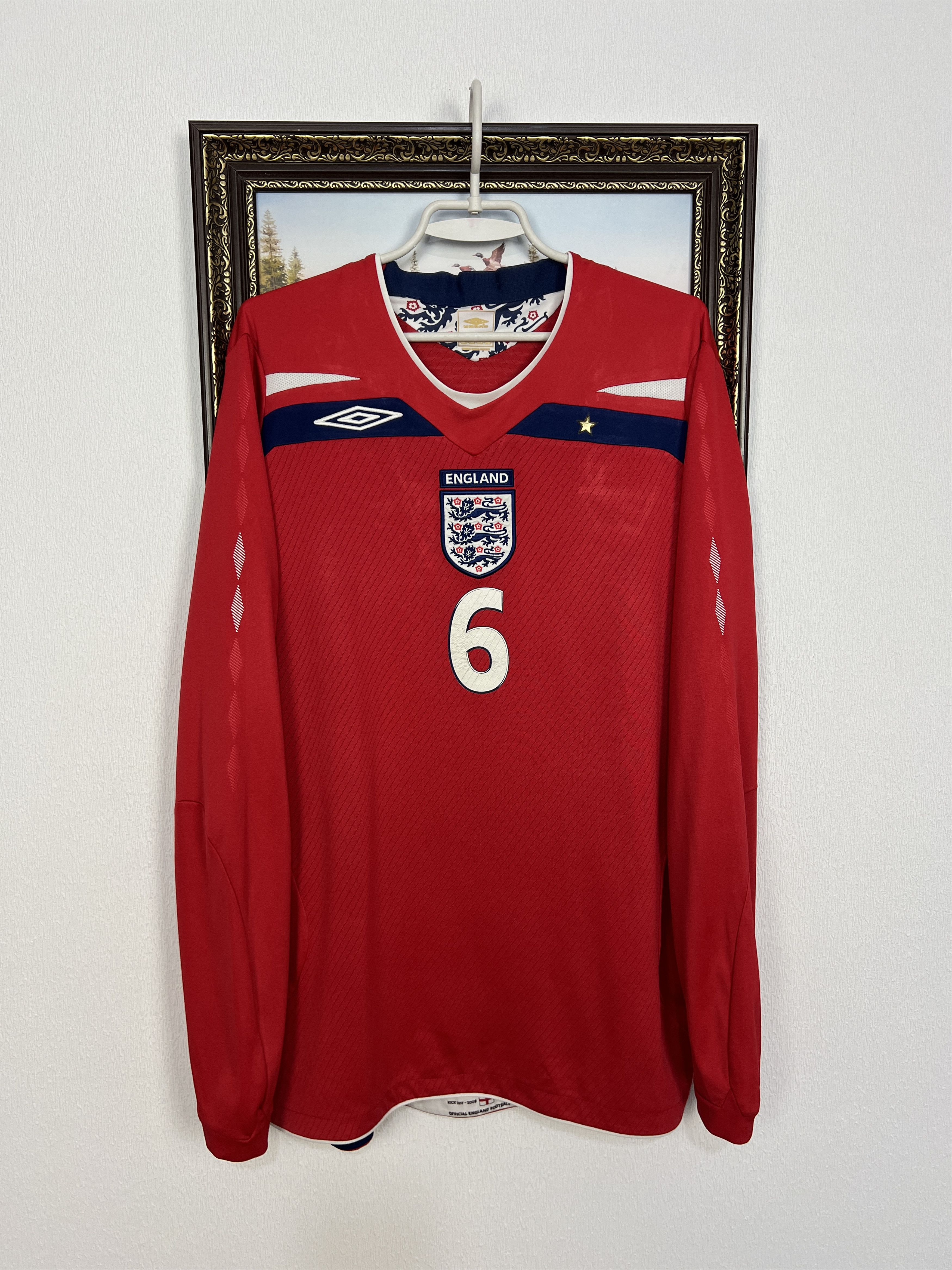 Umbro England Away football shirt Long Sleeve #6 Terry Jersey Size US XL / EU 56 / 4 - 1 Thumbnail