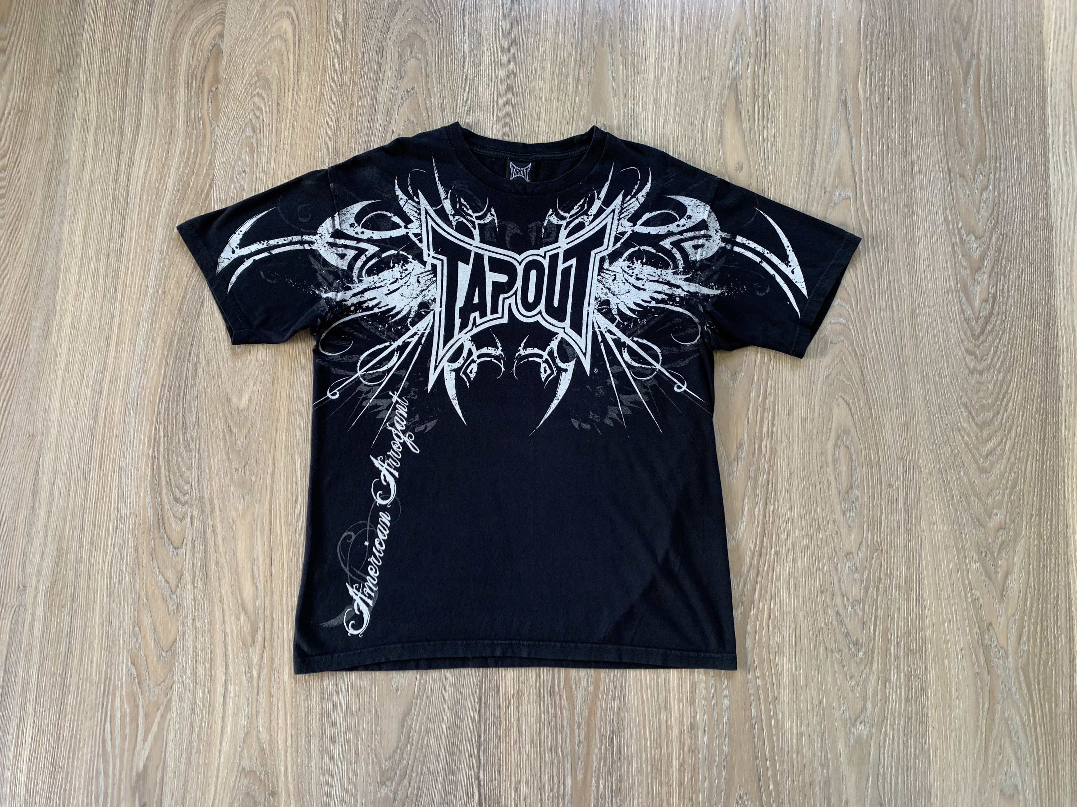 Tapout × Vintage Rare Tapout Vintage Overprint T Shirt Size US L / EU 52-54 / 3 - 1 Thumbnail