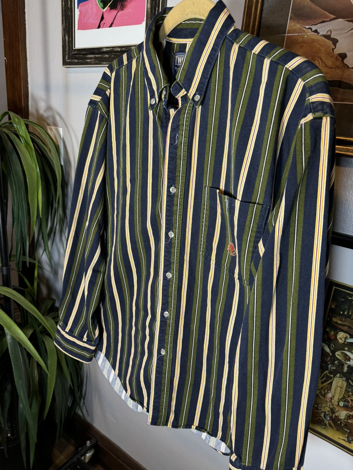 Vintage × Wrangler Vintage Twenty X Wrangler Striped Button Up Shirt Size US L / EU 52-54 / 3 - 3 Thumbnail