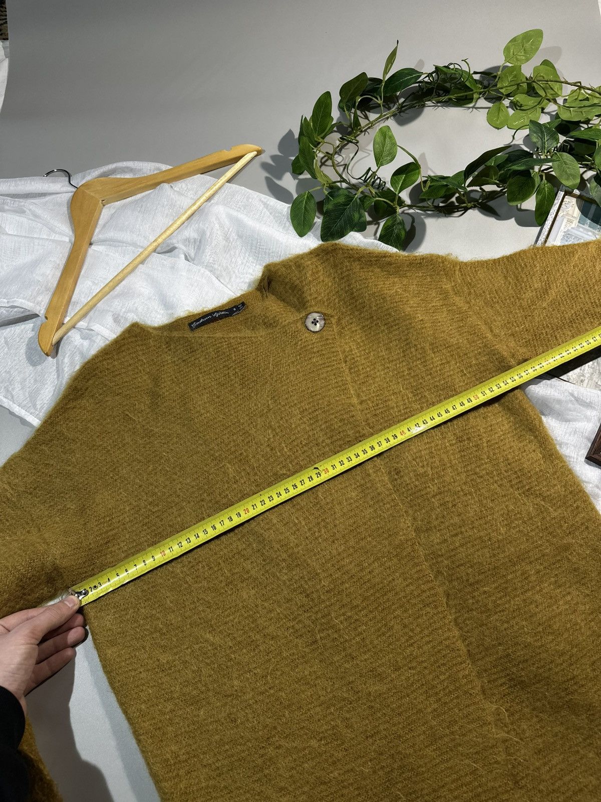 Gudrun Sjoden Gudrun Sjoden Mohair wool blend wrap cardigan jacket mustard Size S / US 4 / IT 40 - 10 Thumbnail