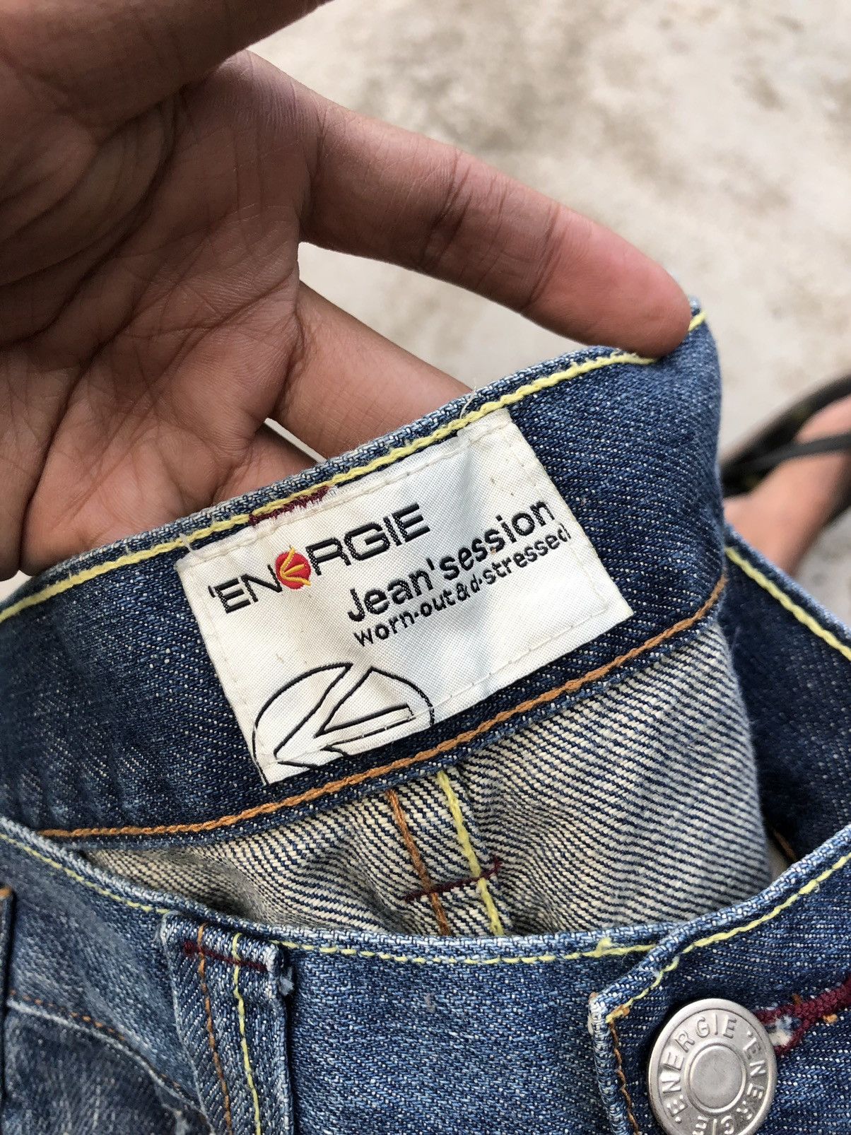 Energie WIDE LEG⚡️⚡️VINTAGE ENERGIE WASHED BLUE JEANS Size US 31 - 4 Thumbnail